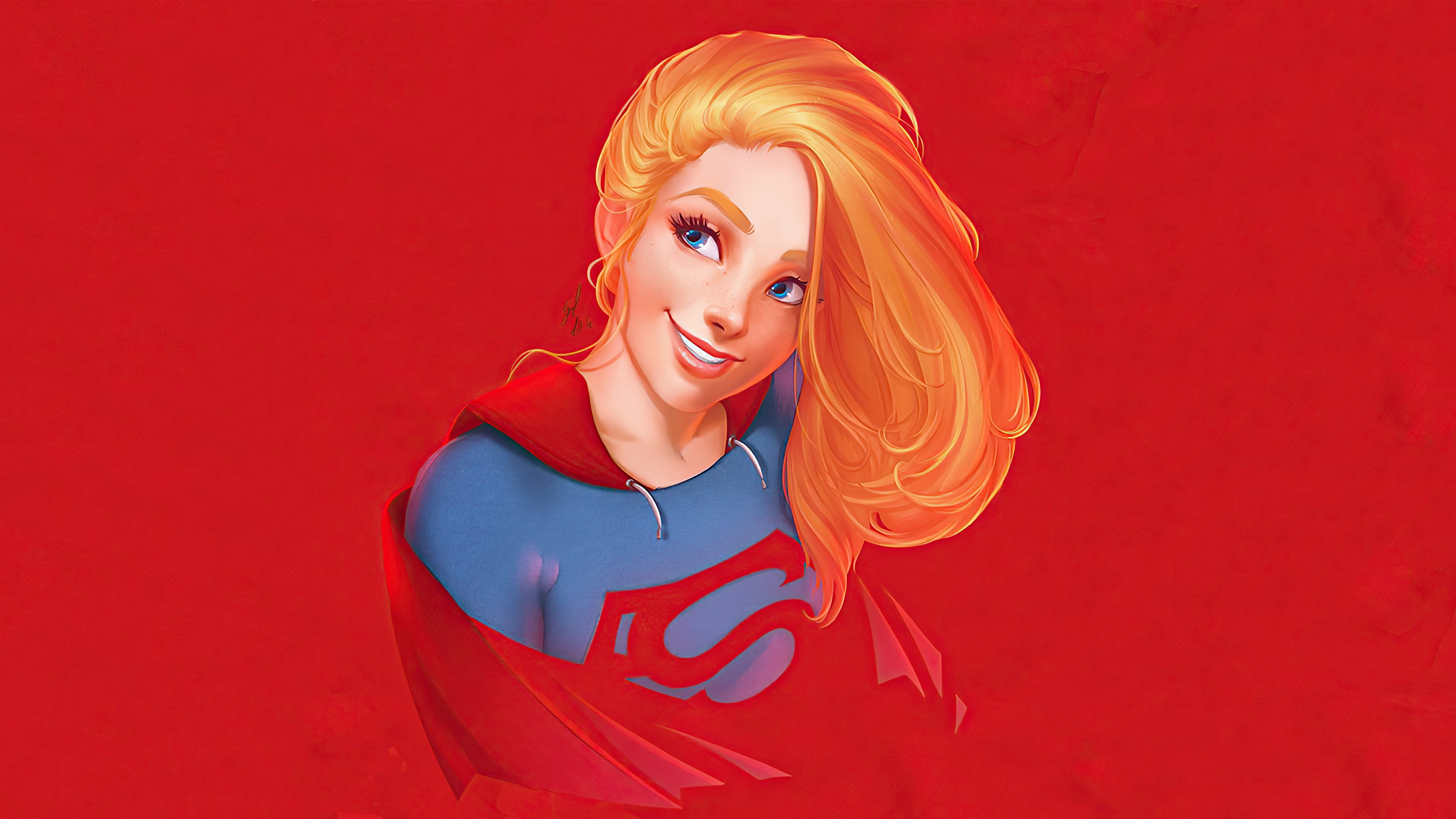 Fondos de pantalla Supergirl sonriendo Fanart