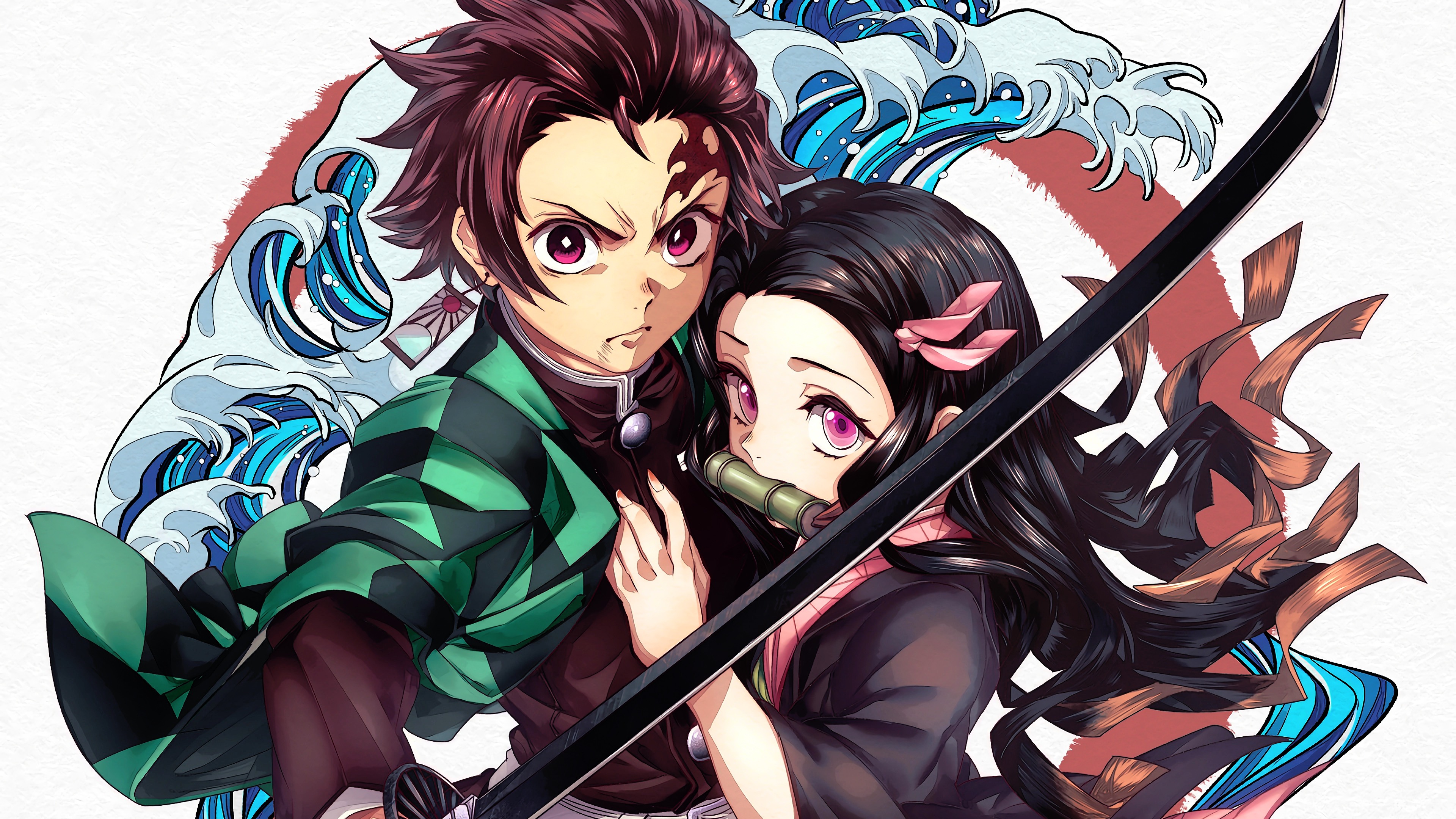 Fondos de pantalla Tanjiro y Nezuko de Kimetsu no Yaiba