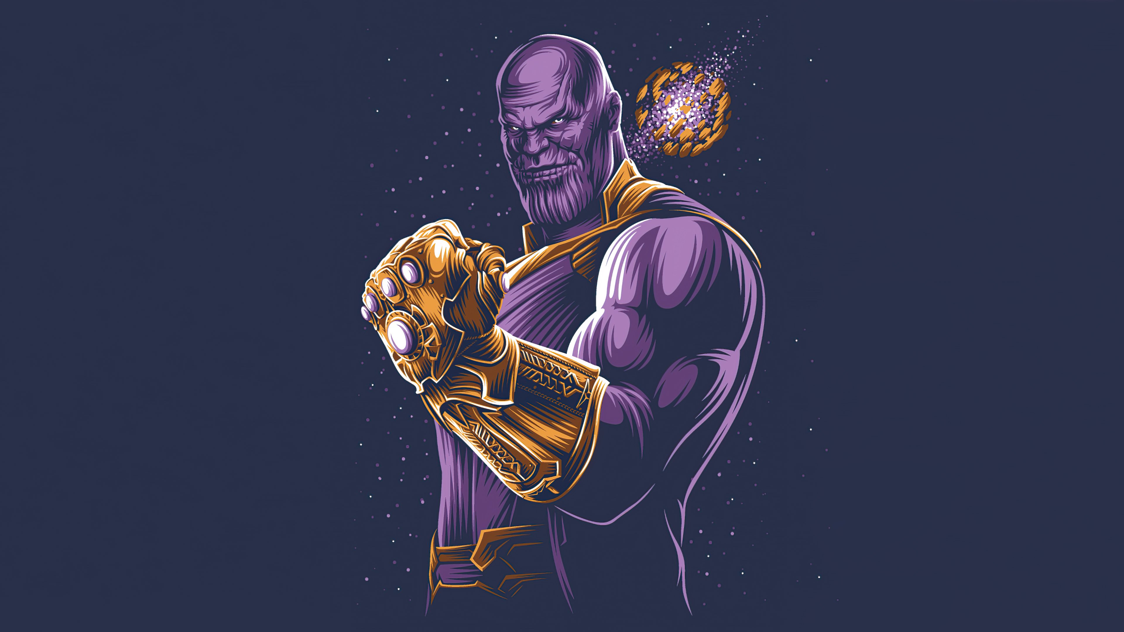 Wallpaper Thanos with Gauntlet