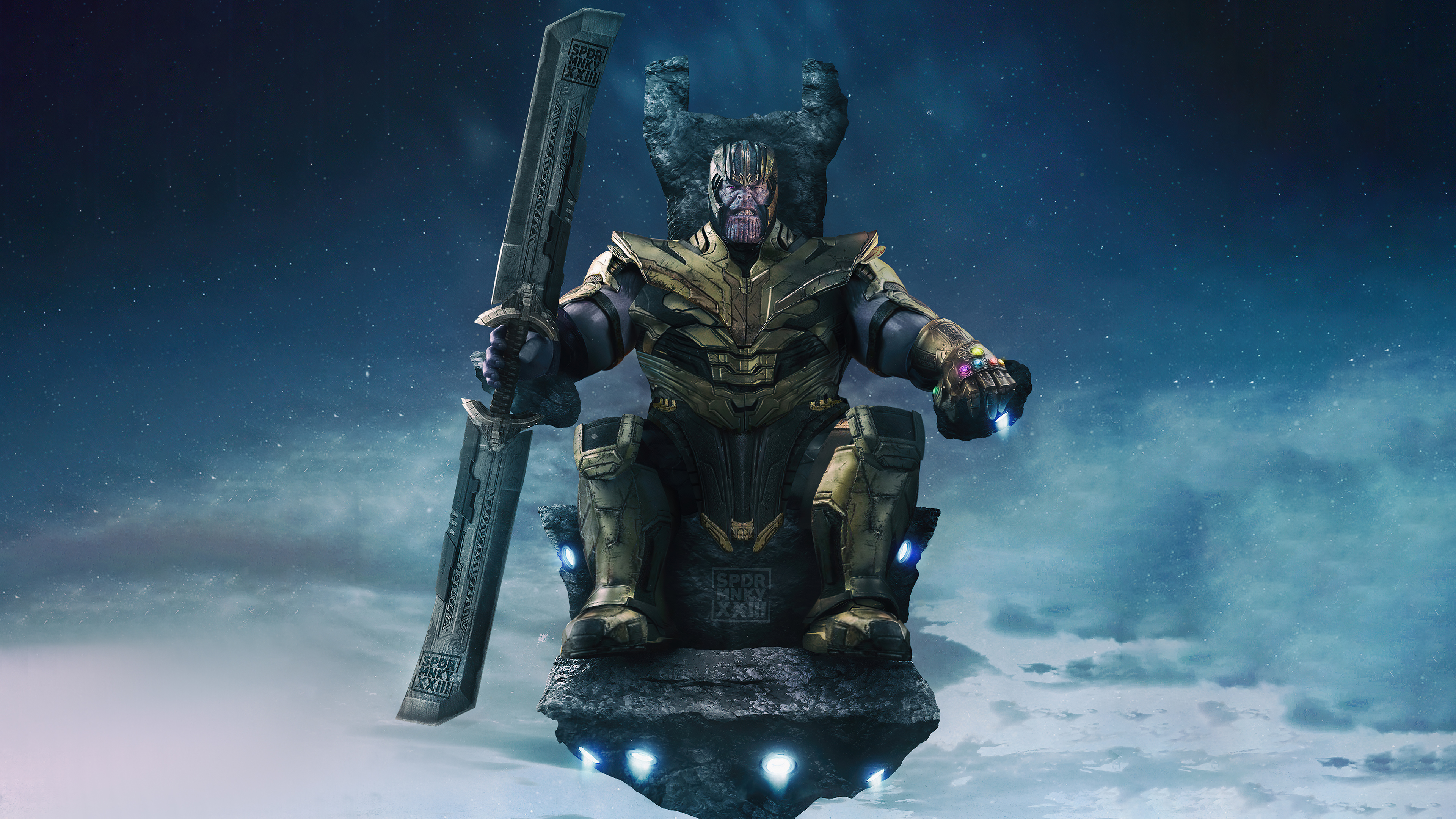 Fondos de pantalla Thanos en trono