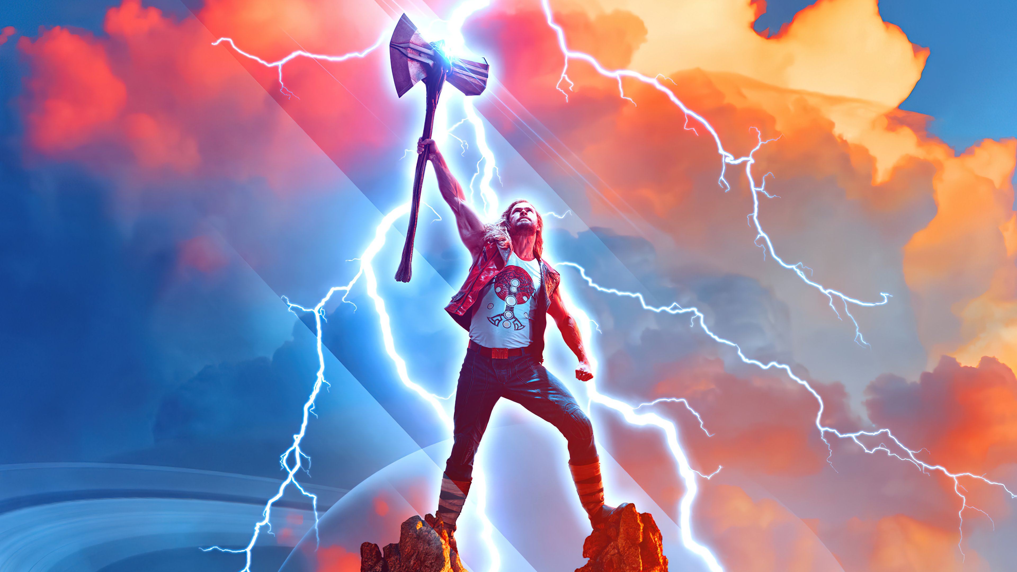 Thor Stormbreaker Axe Lightning HD 4K Wallpaper 62725