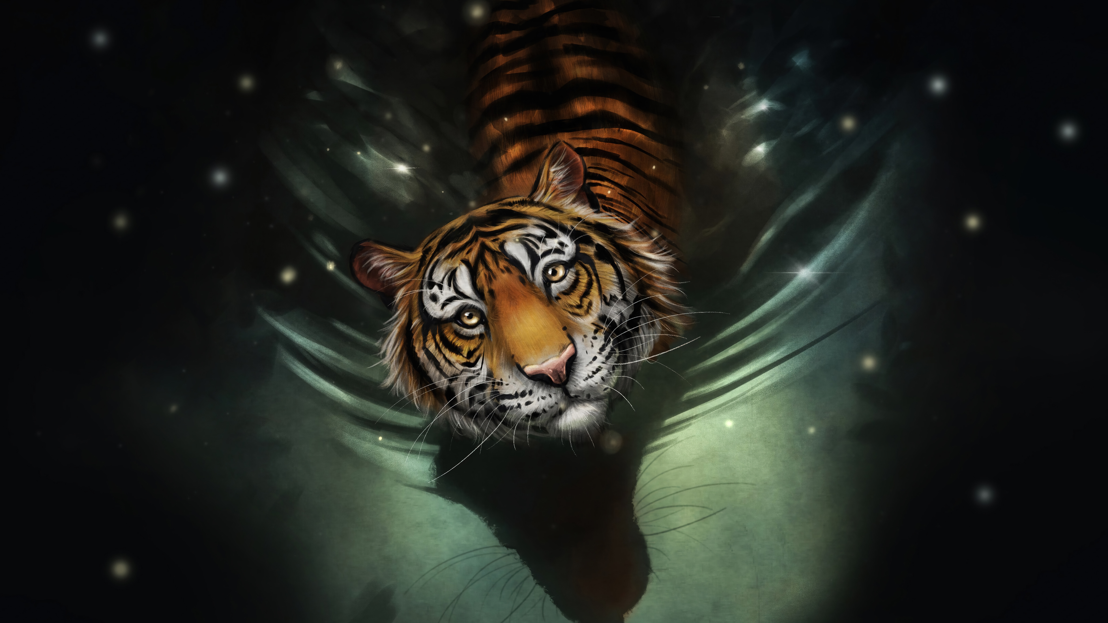 Wallpaper Tiger Digital Art