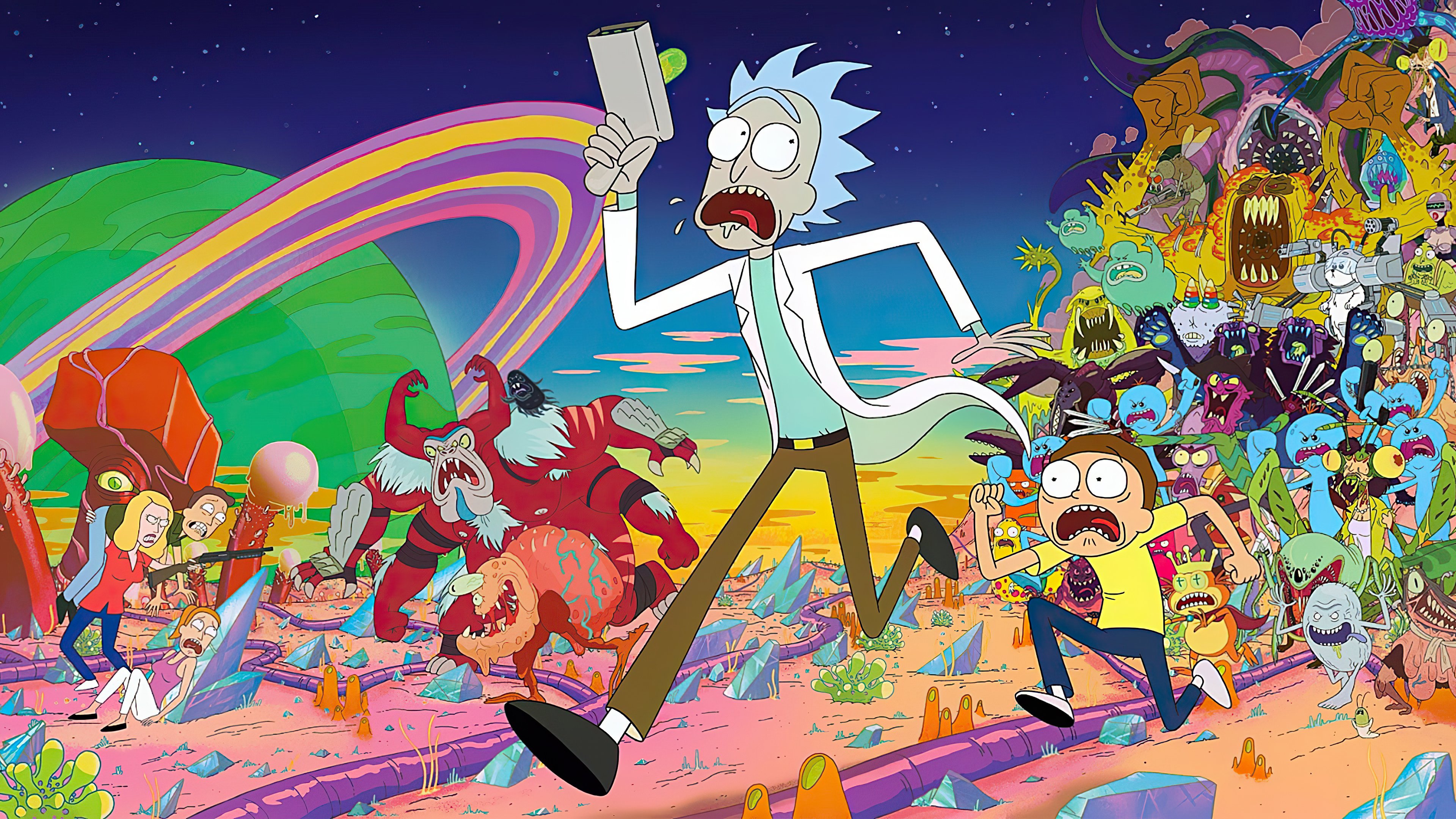 Wallpaper All Rick and Morty's characters