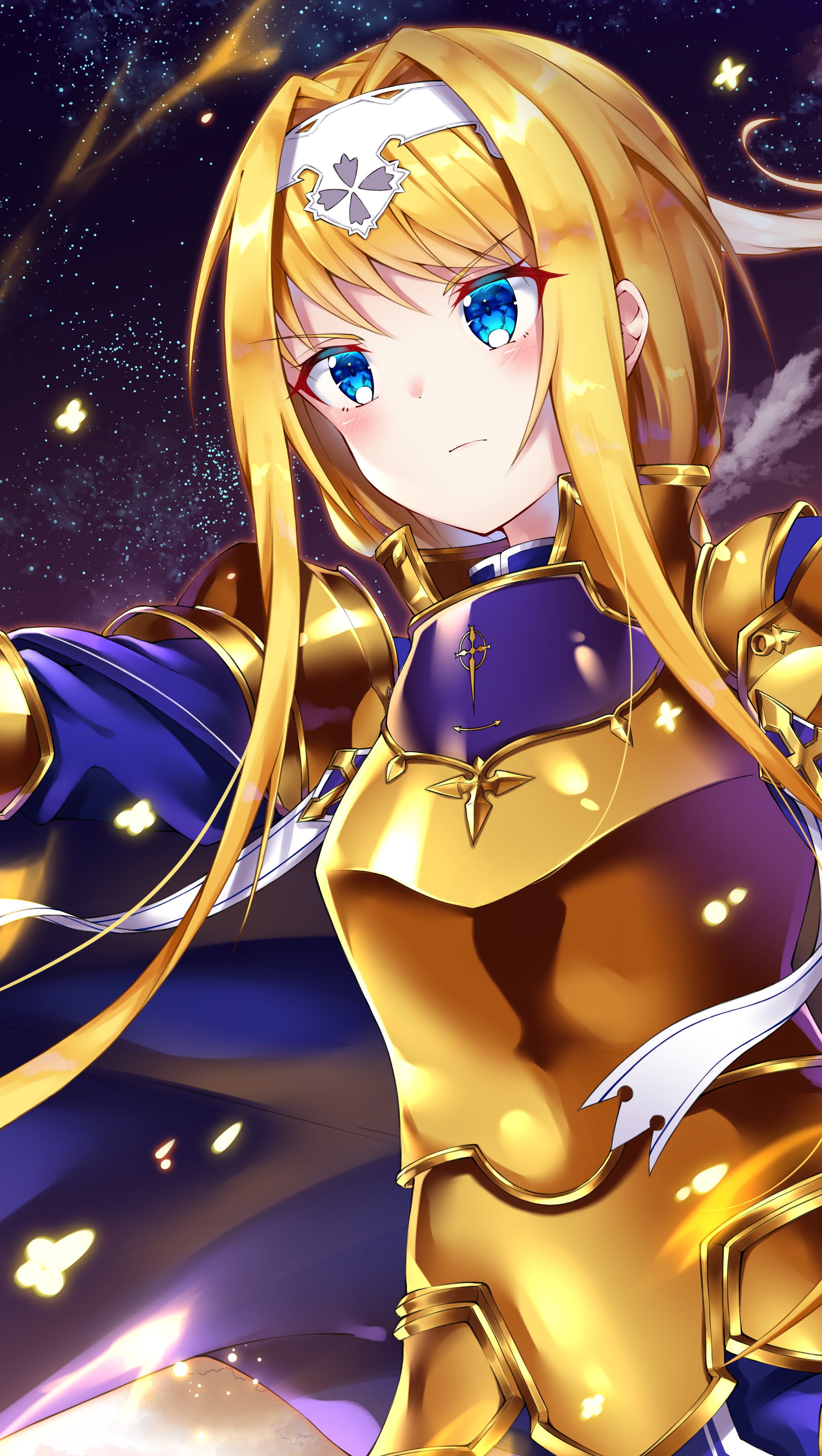 Anime Wallpaper Alice Sao with sword from Alicization Vertical