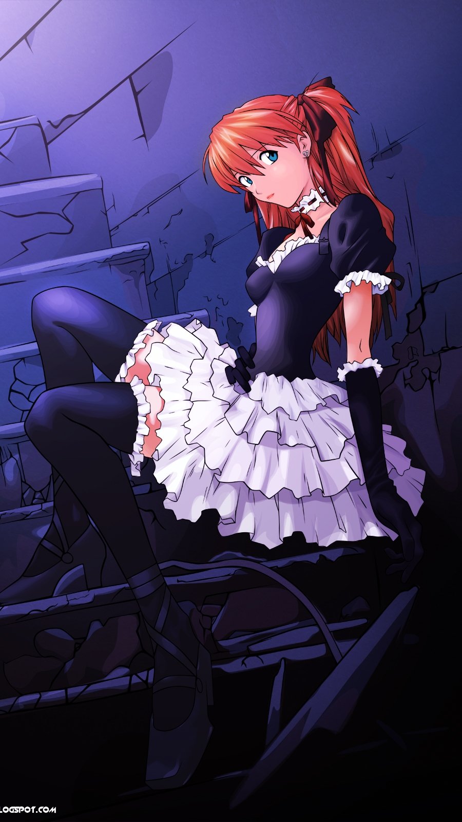 Anime Wallpaper Asuka Langley from Neon Genesis Evangelion Vertical