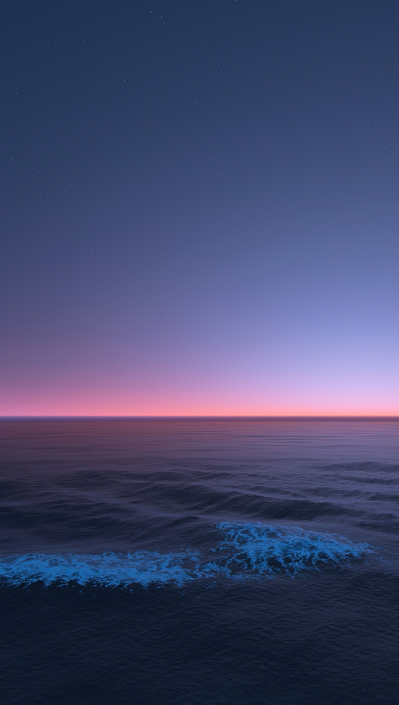 Wallpaper Sunset in the ocean Vertical
