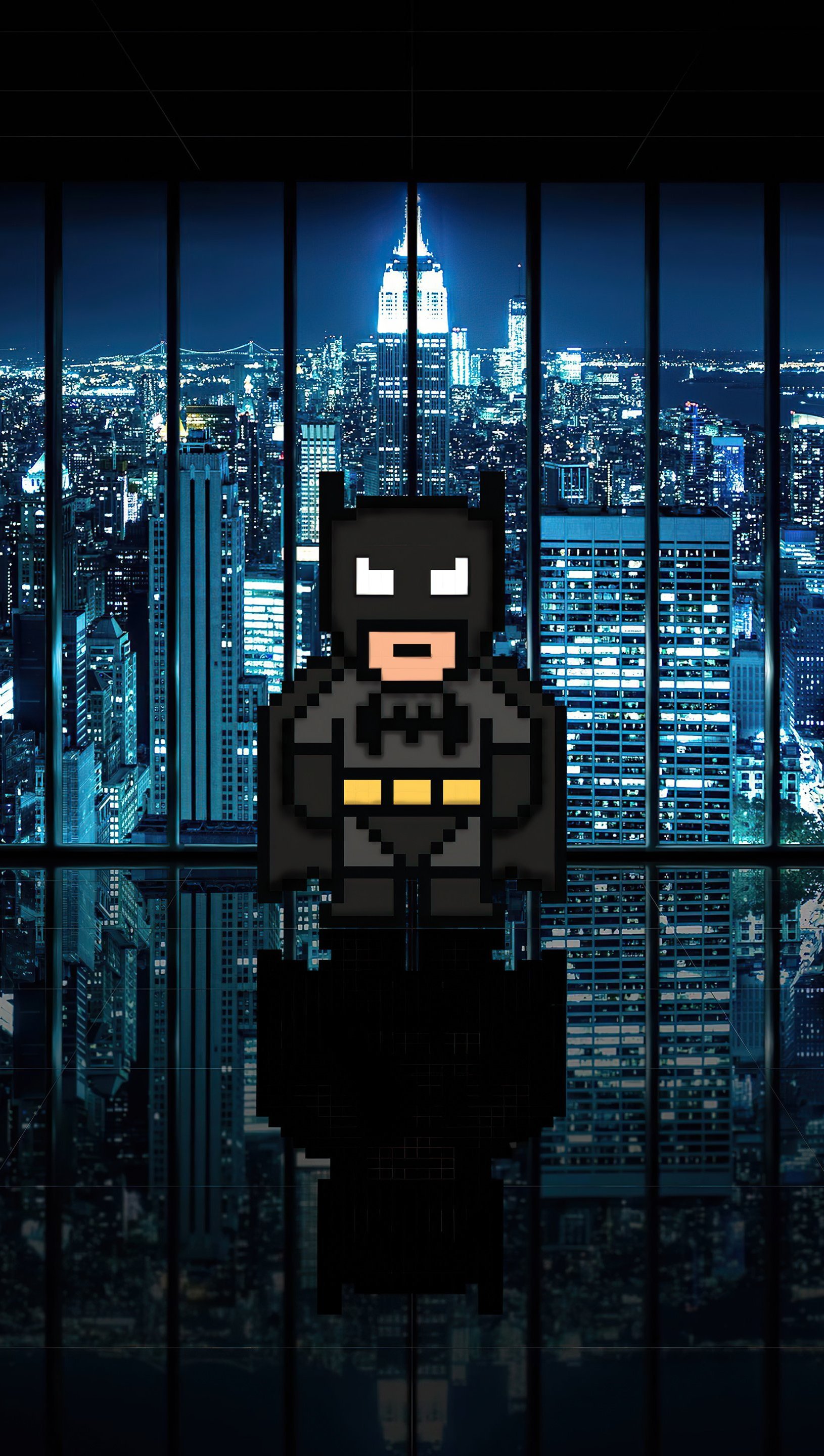 Wallpaper Batman 8 Bits Vertical