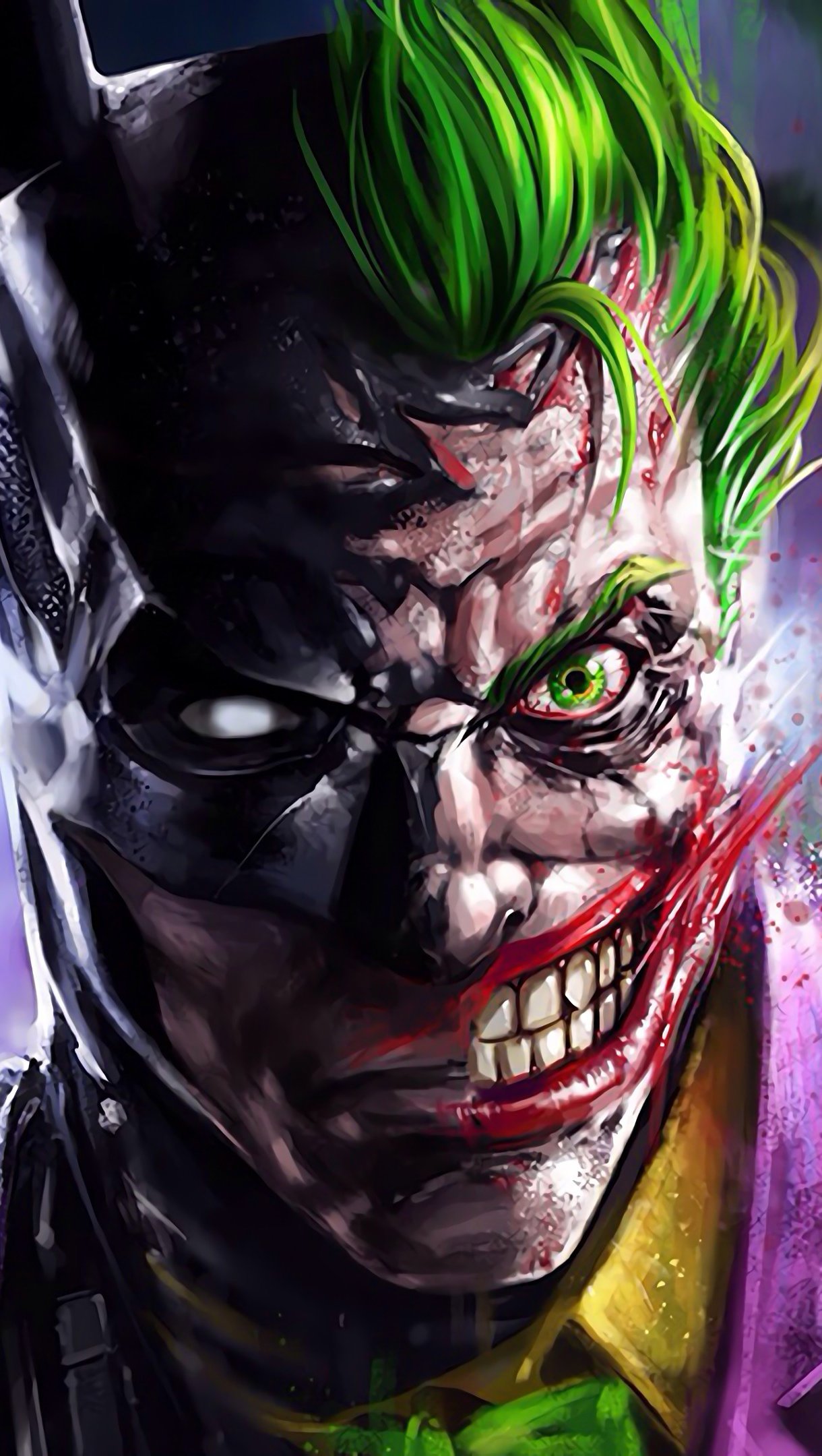 Wallpaper Batman and Joker Vertical