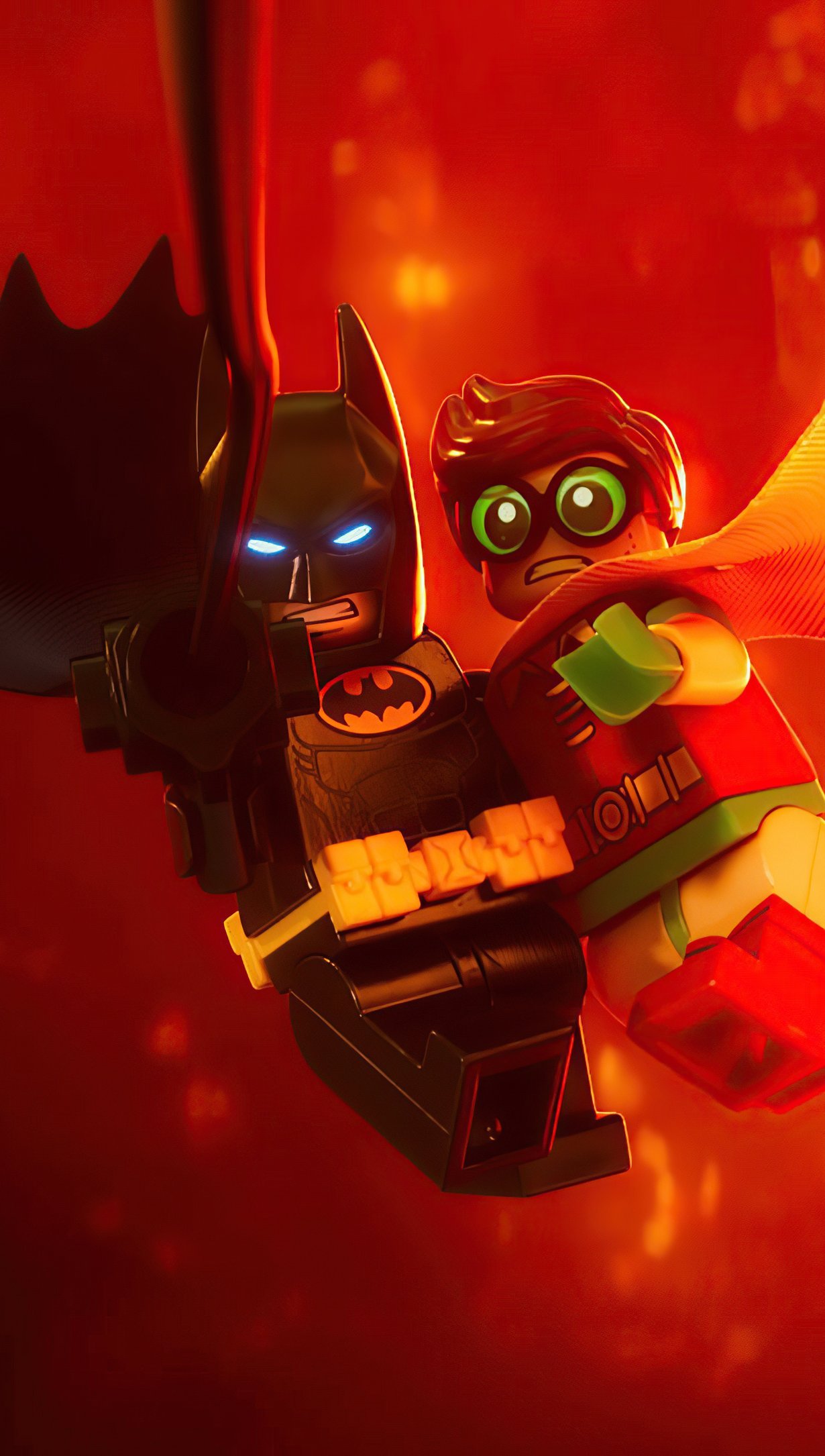 Wallpaper Batman and Robin Lego style Vertical