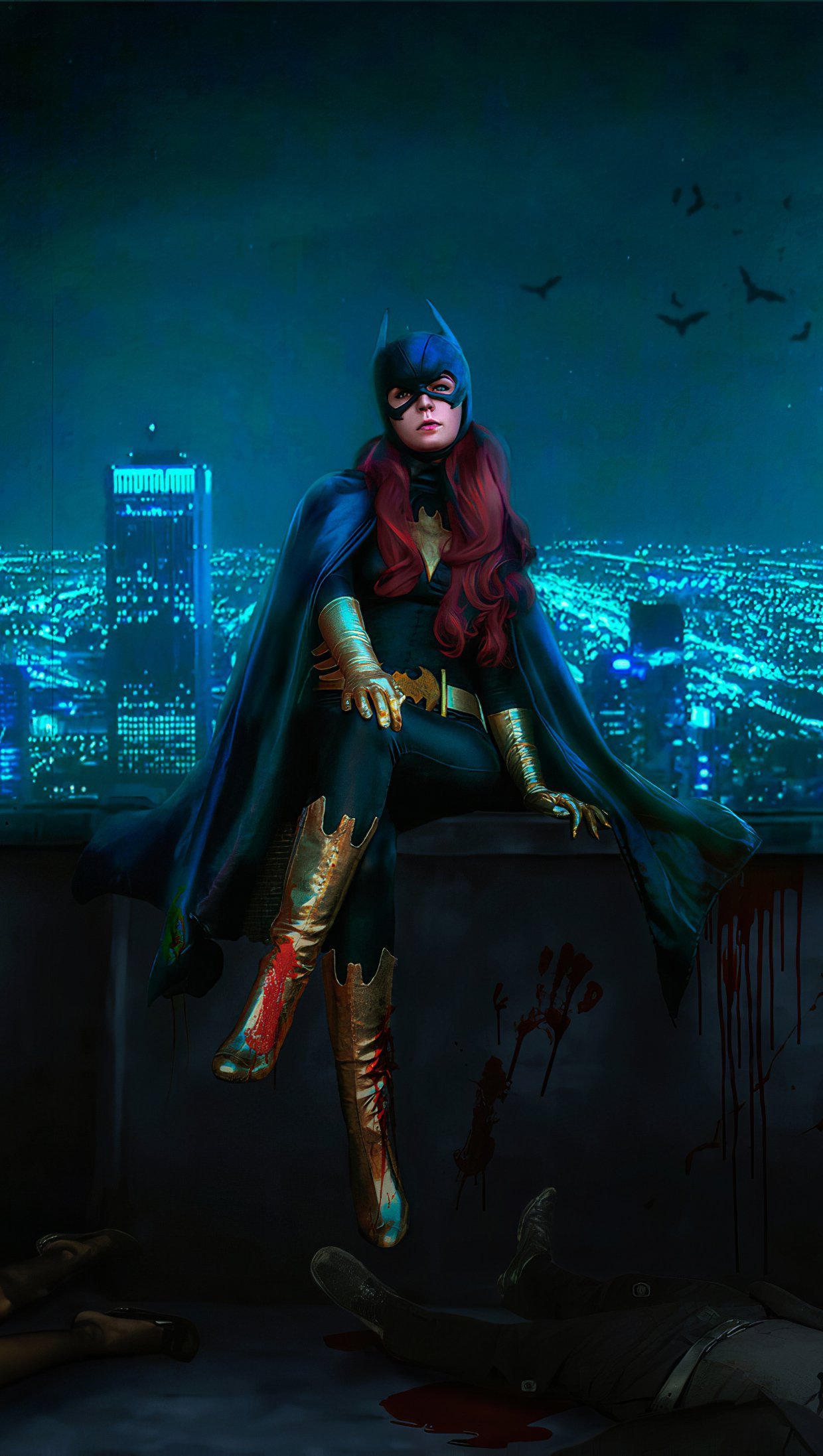 Wallpaper Batwoman in Gotham City Vertical