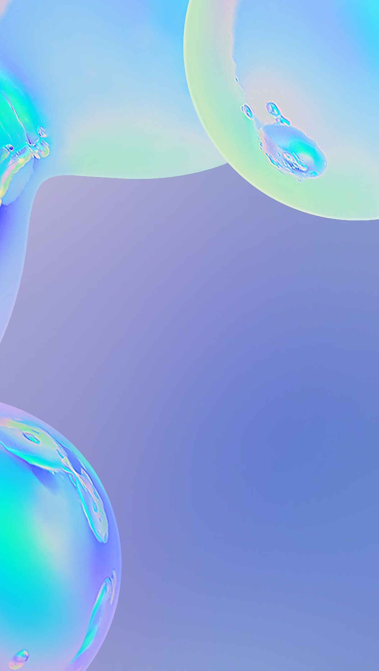 Wallpaper Abstract hologram bubbles Vertical