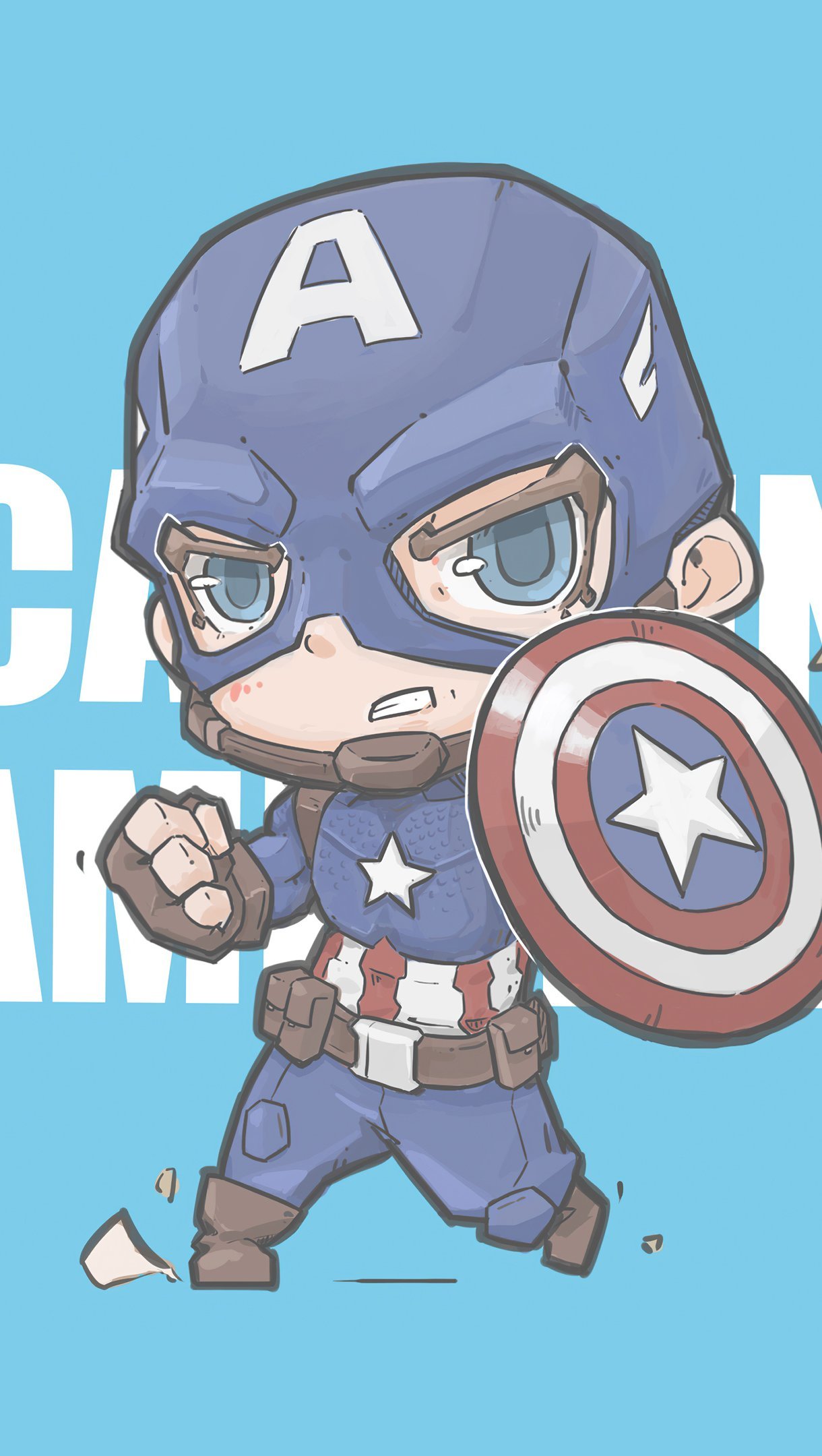 Wallpaper Captain America Minimalist Vertical