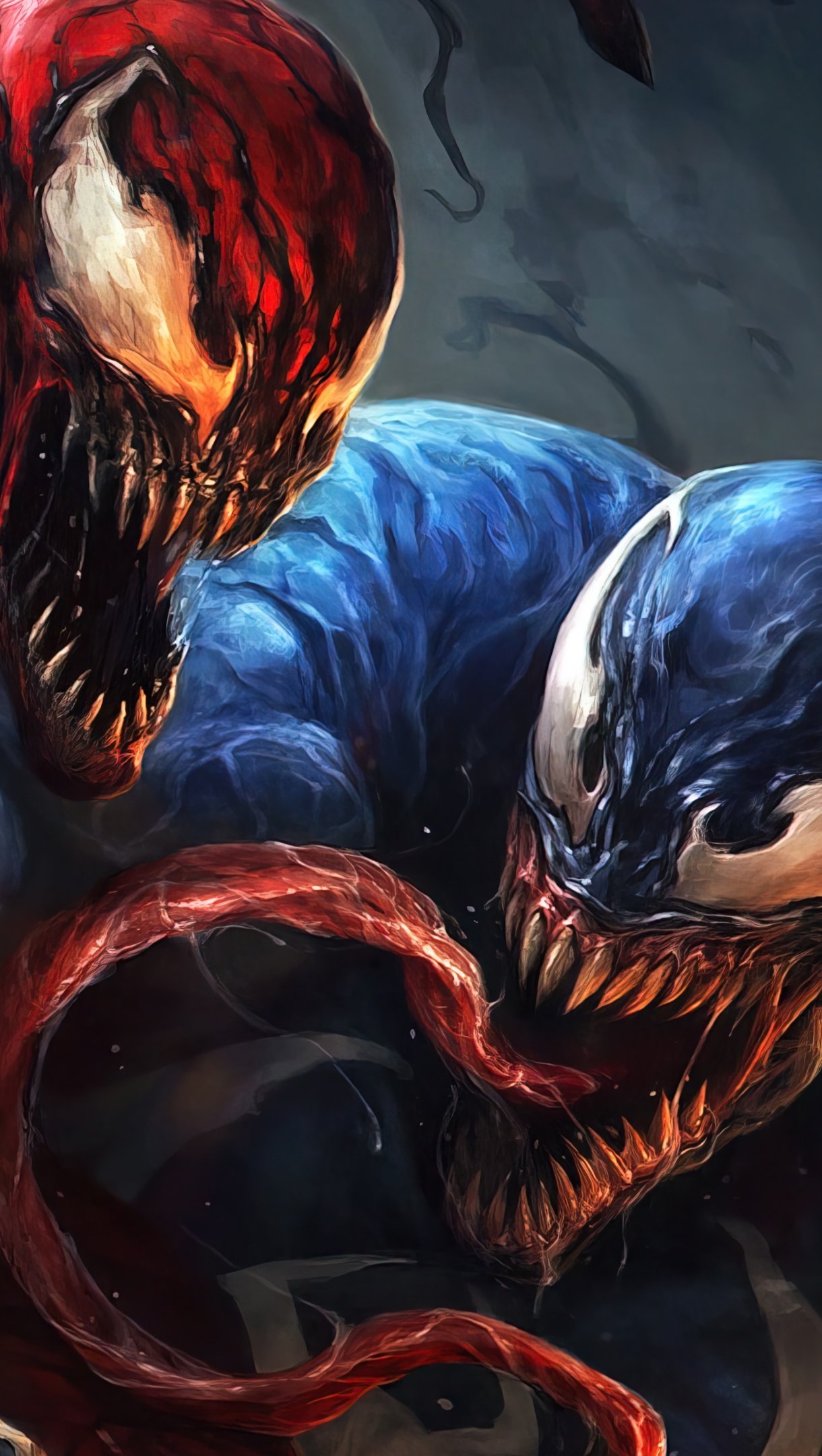 Wallpaper Carnage VS Venom Marvel Vertical