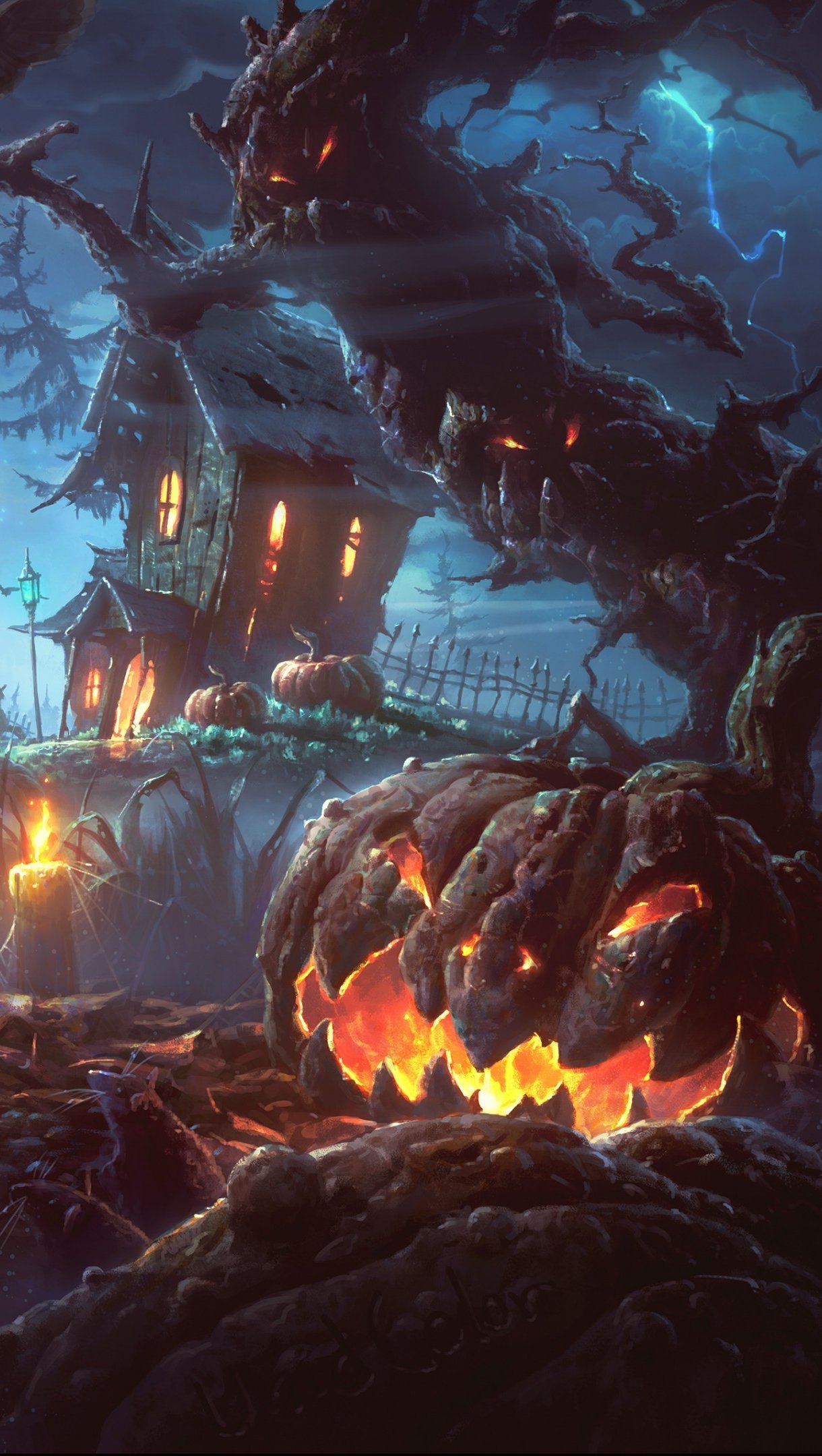 Fondos de pantalla Casa embrujada en Halloween Vertical