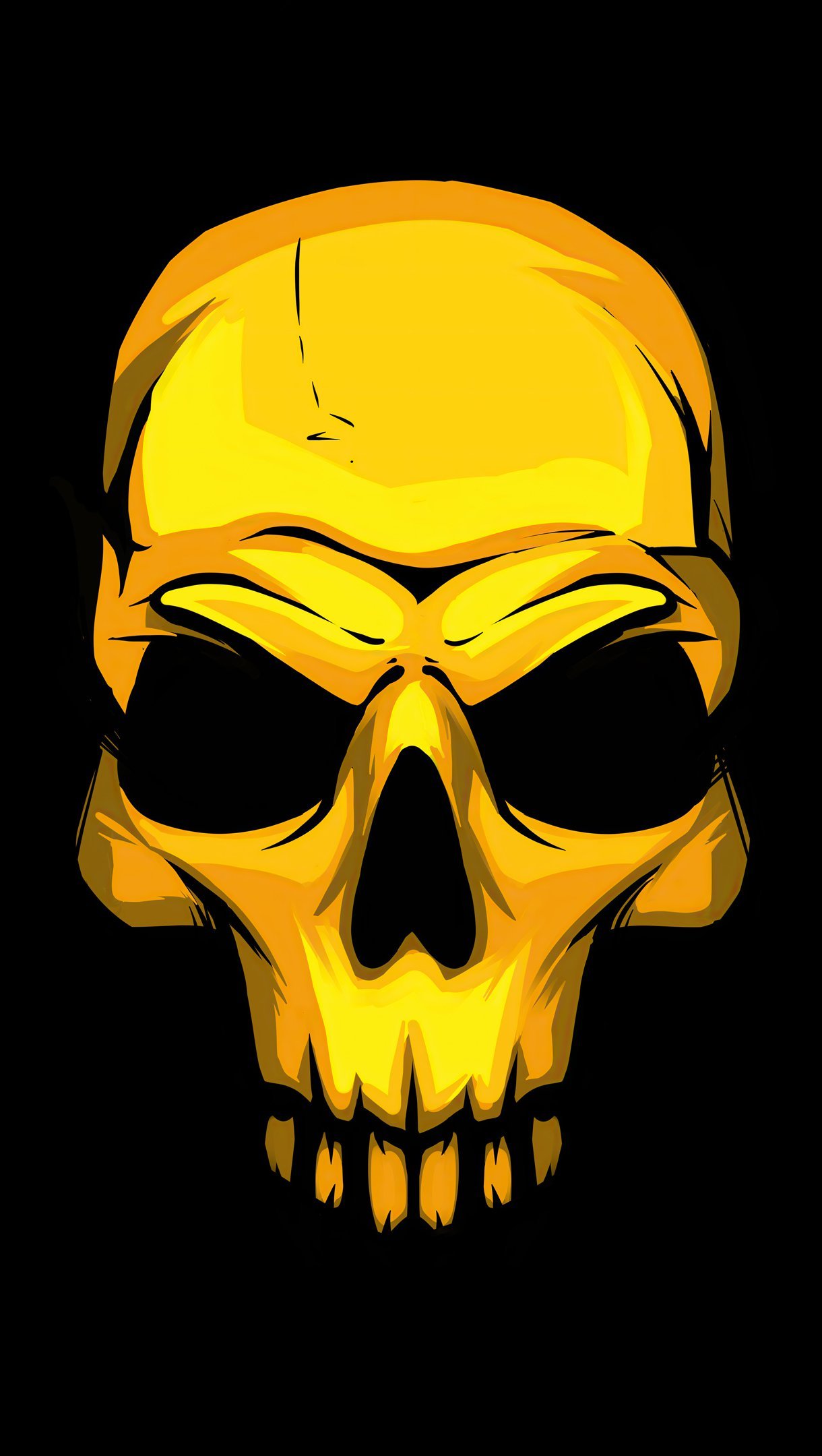 Wallpaper Gold skull Vertical