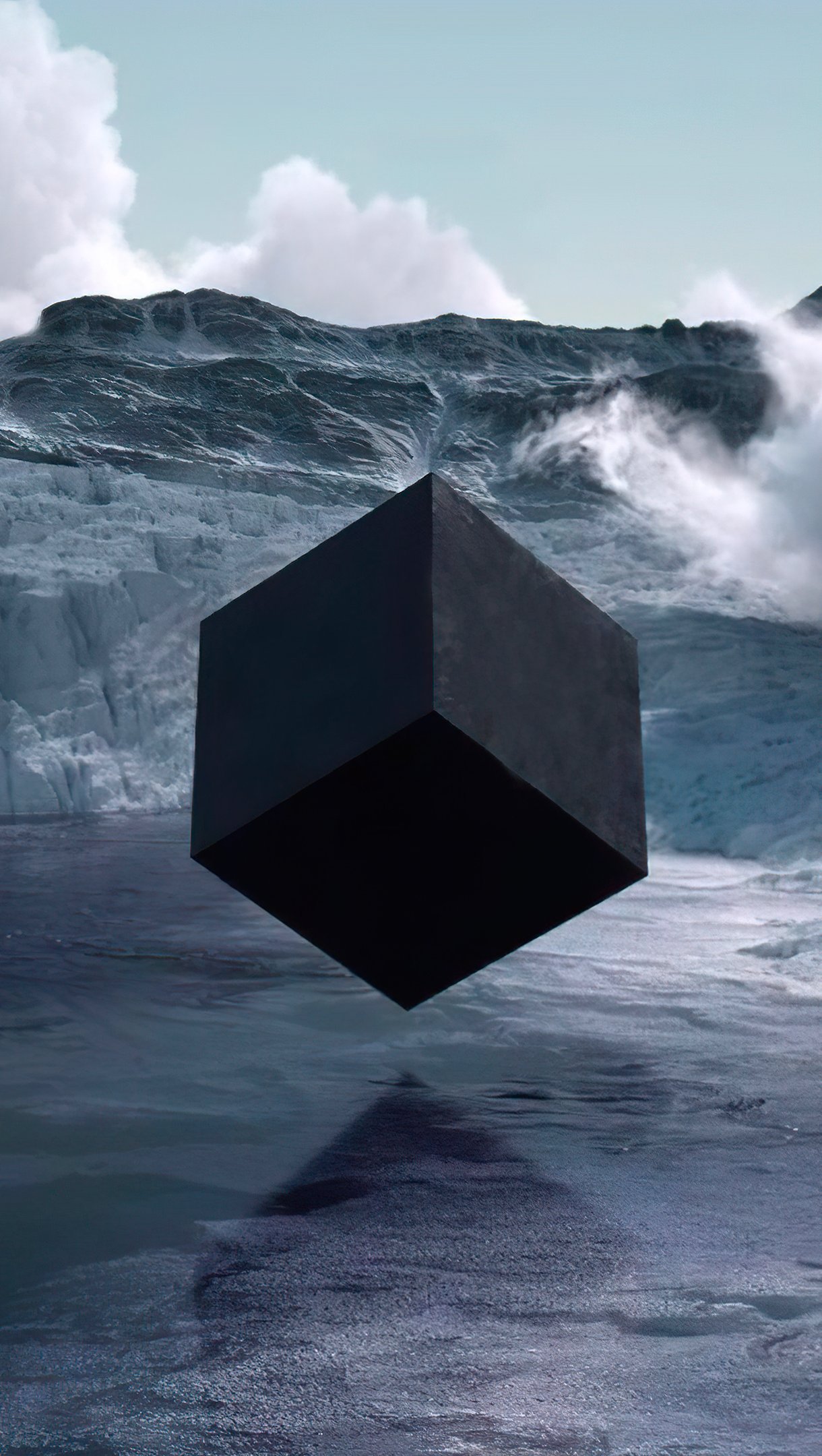 Wallpaper Cube in the antartica Vertical