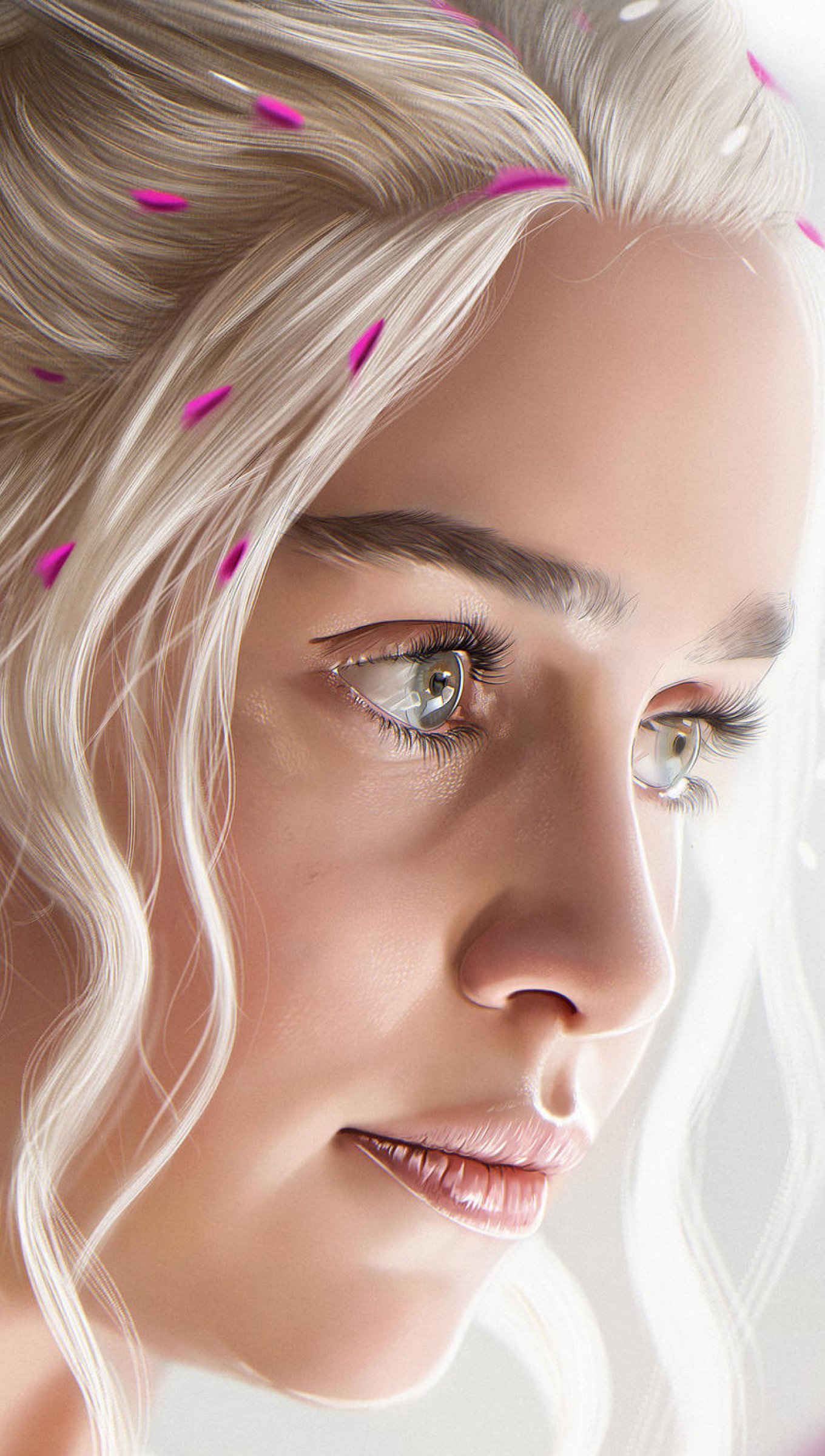 Wallpaper Daenerys Targaryen Digital Art Vertical