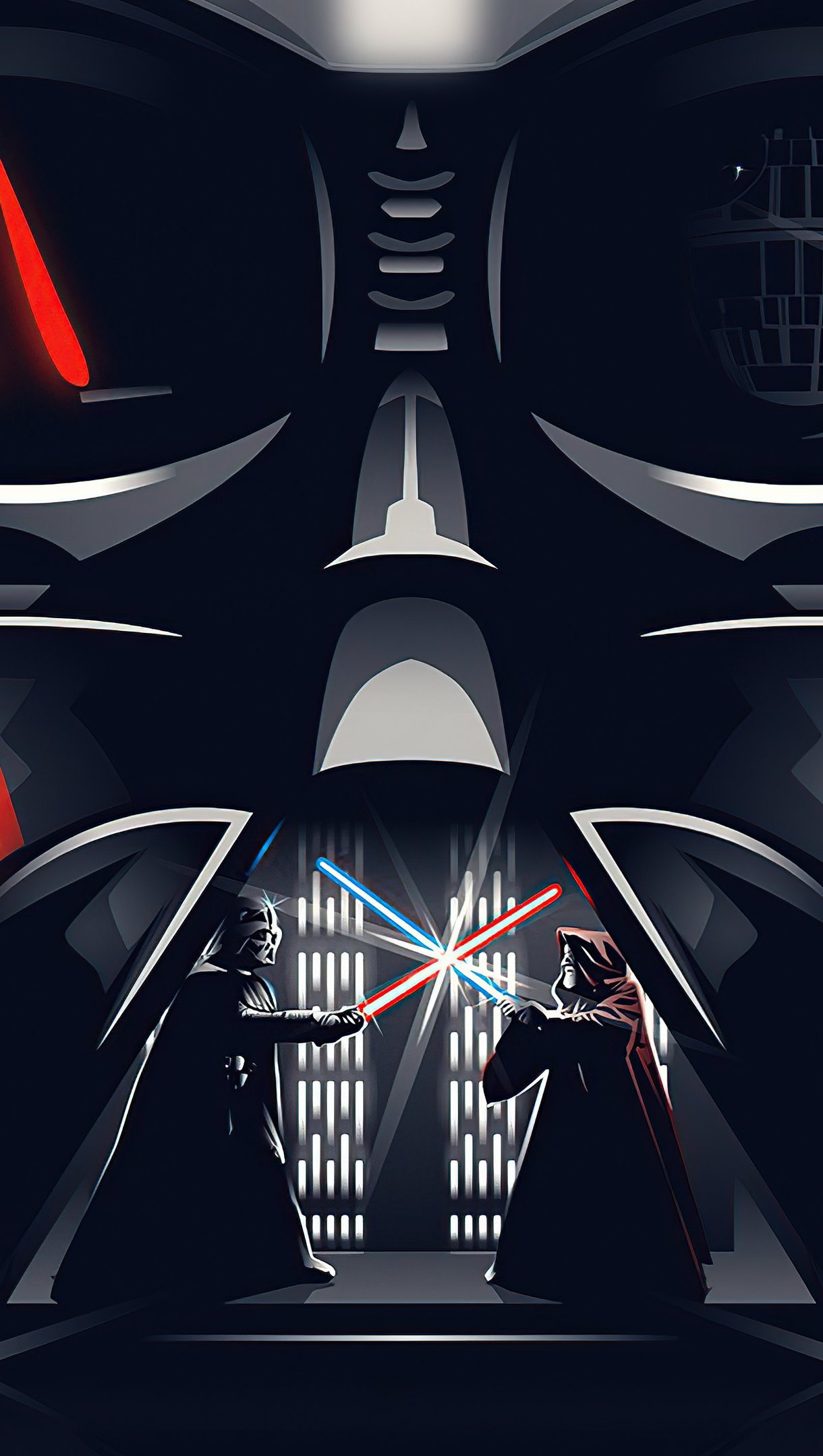 Wallpaper Darth Vader Star Wars Fight Vertical