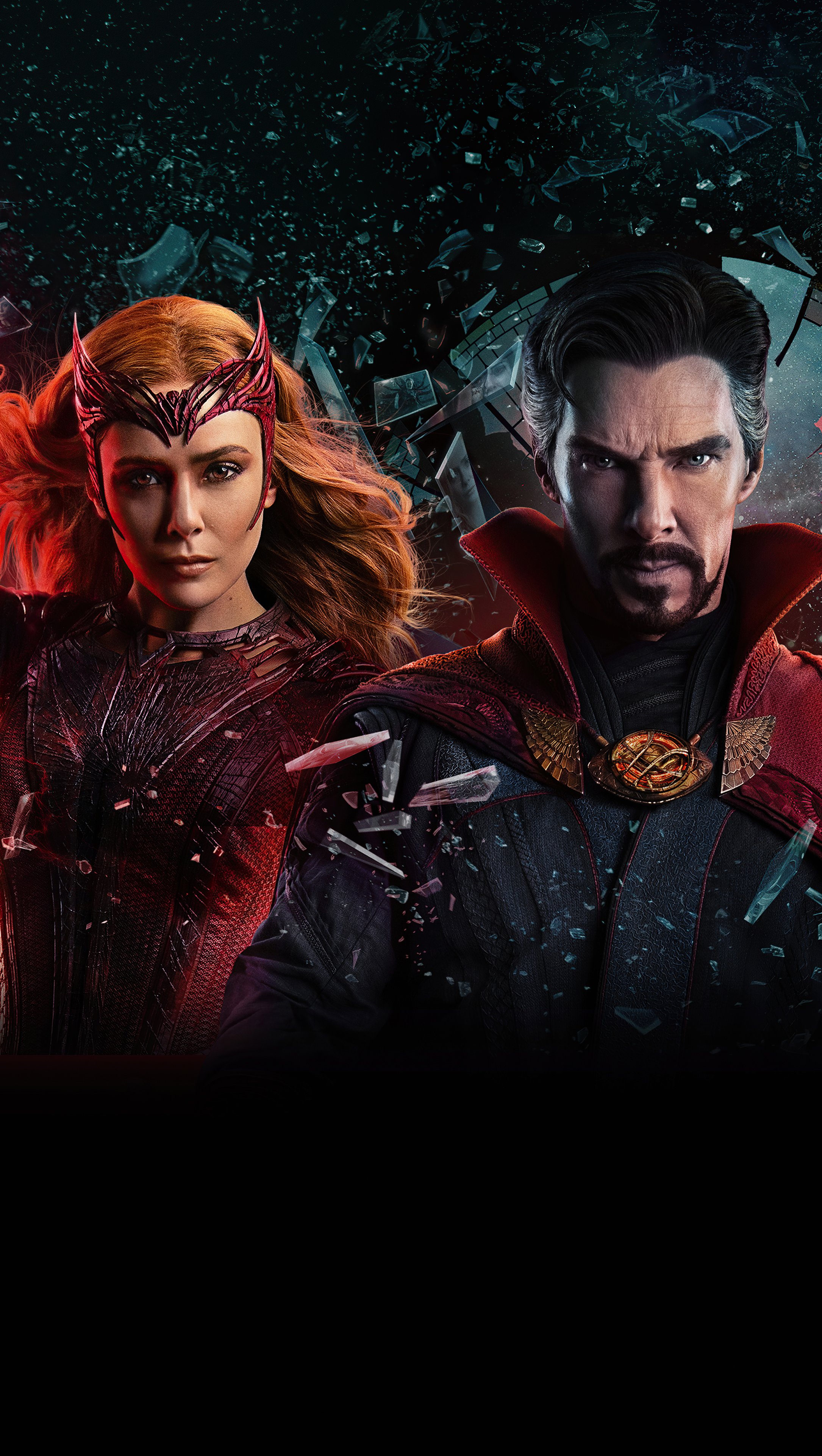 Wallpaper Doctor Strange and Scarlet Witch in Multiverse of Madness Vertical