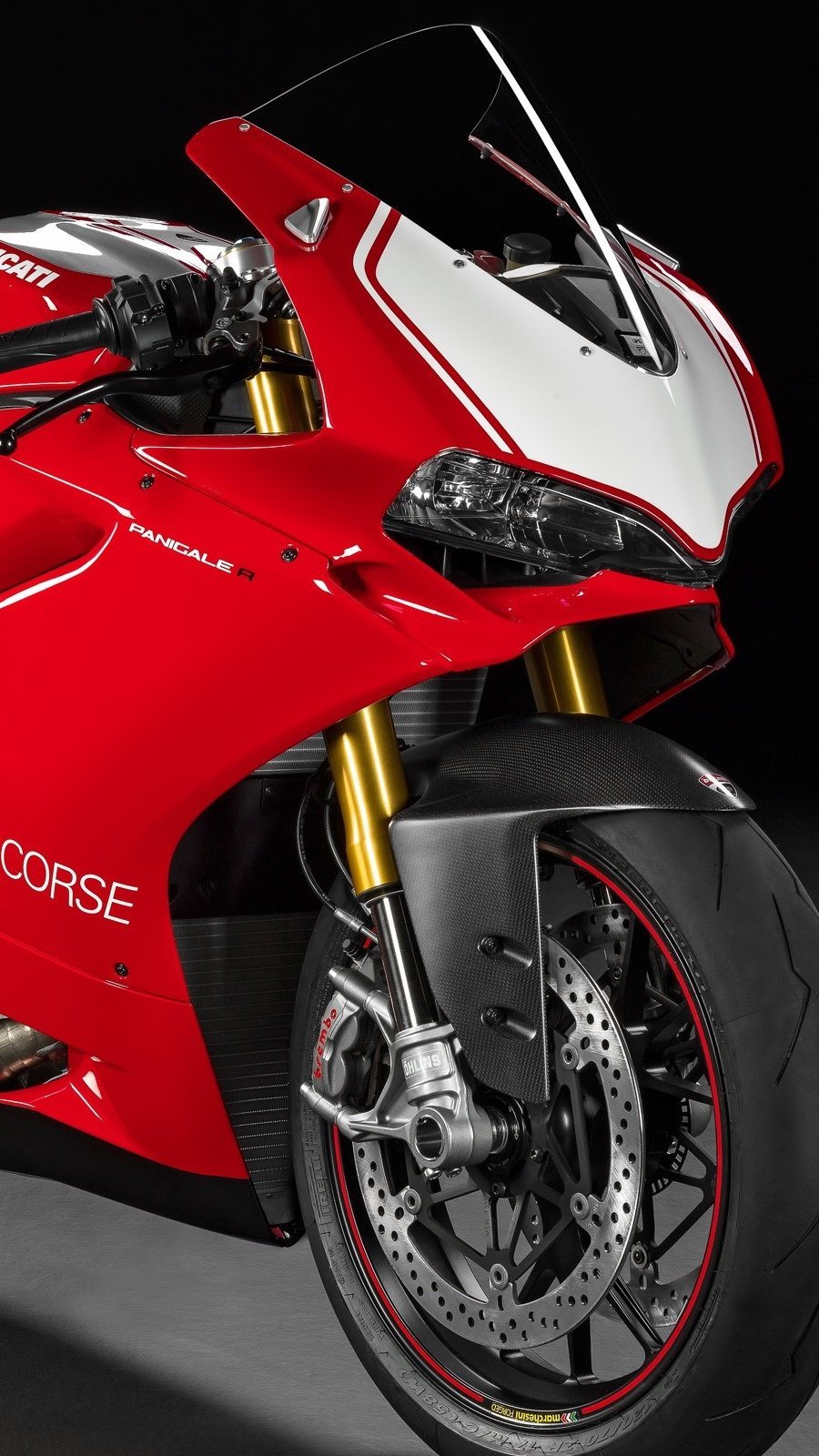 Fondos de pantalla Ducati Panigale R superbike roja Vertical