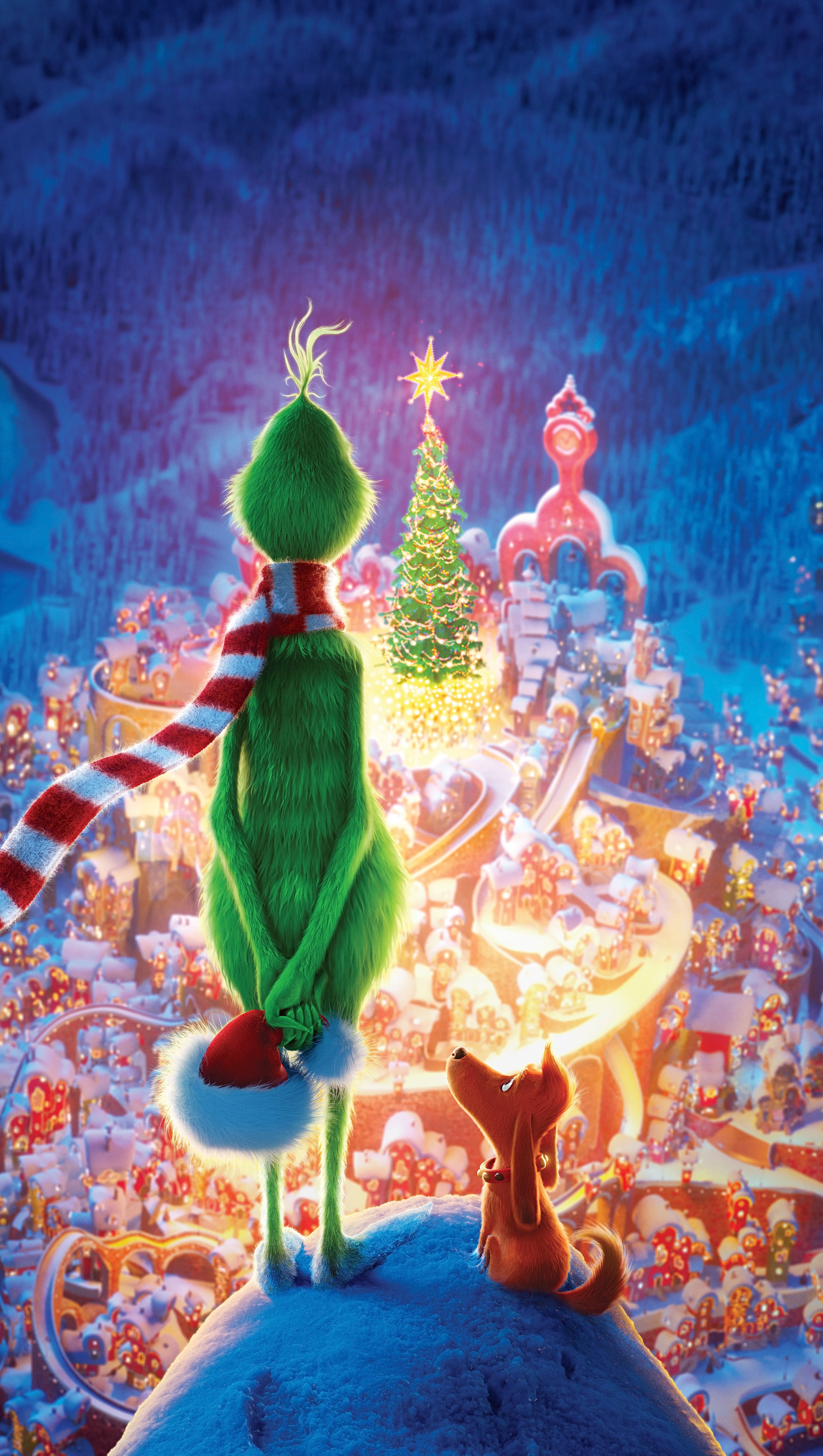 Wallpaper The Grinch Movie Animated film Vertical