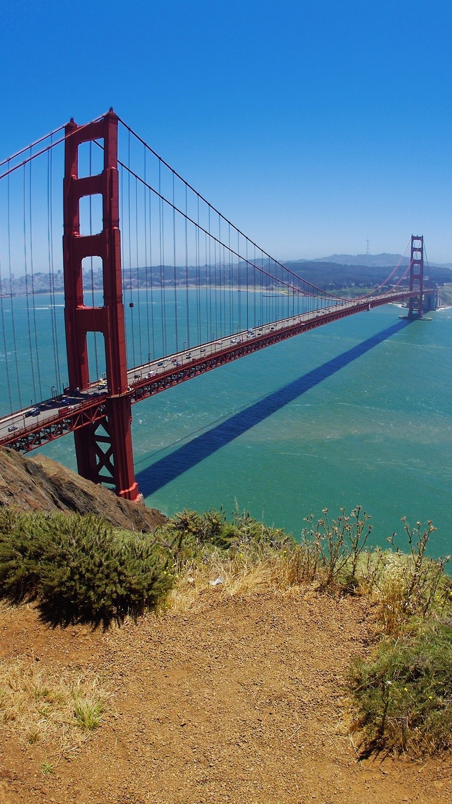 Fondos de pantalla El punte Golden Gate en San Francisco Vertical