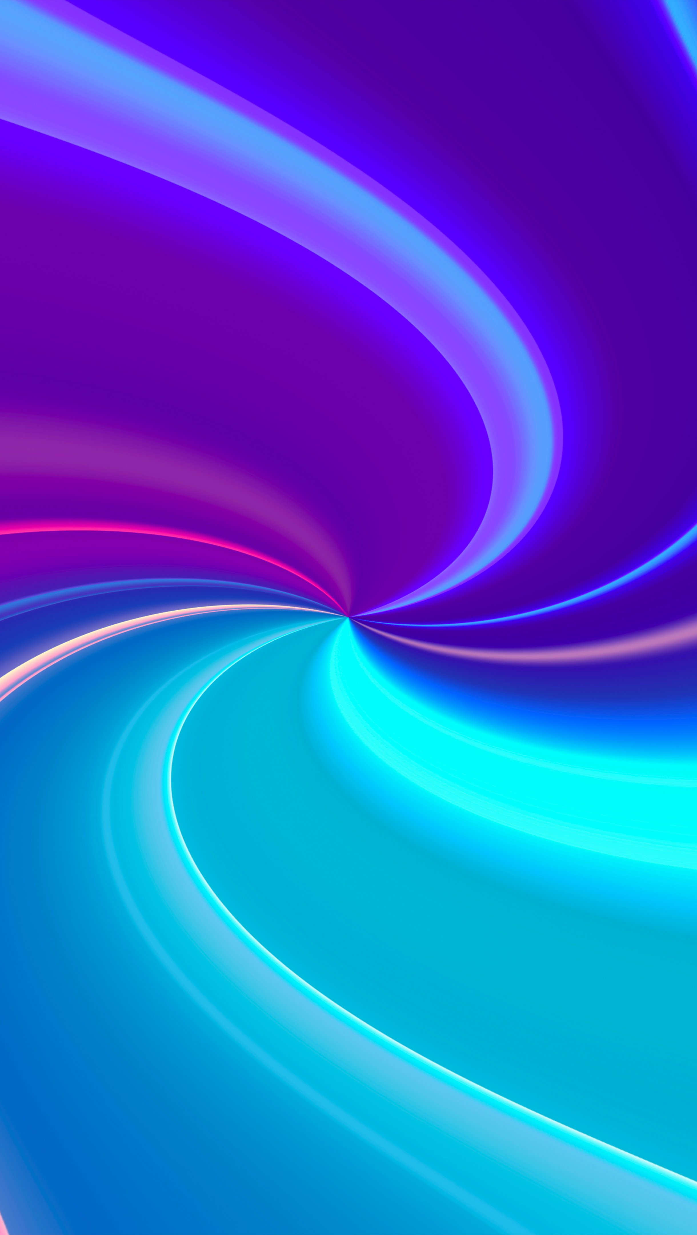 Wallpaper Neon spiral blue and purple Vertical