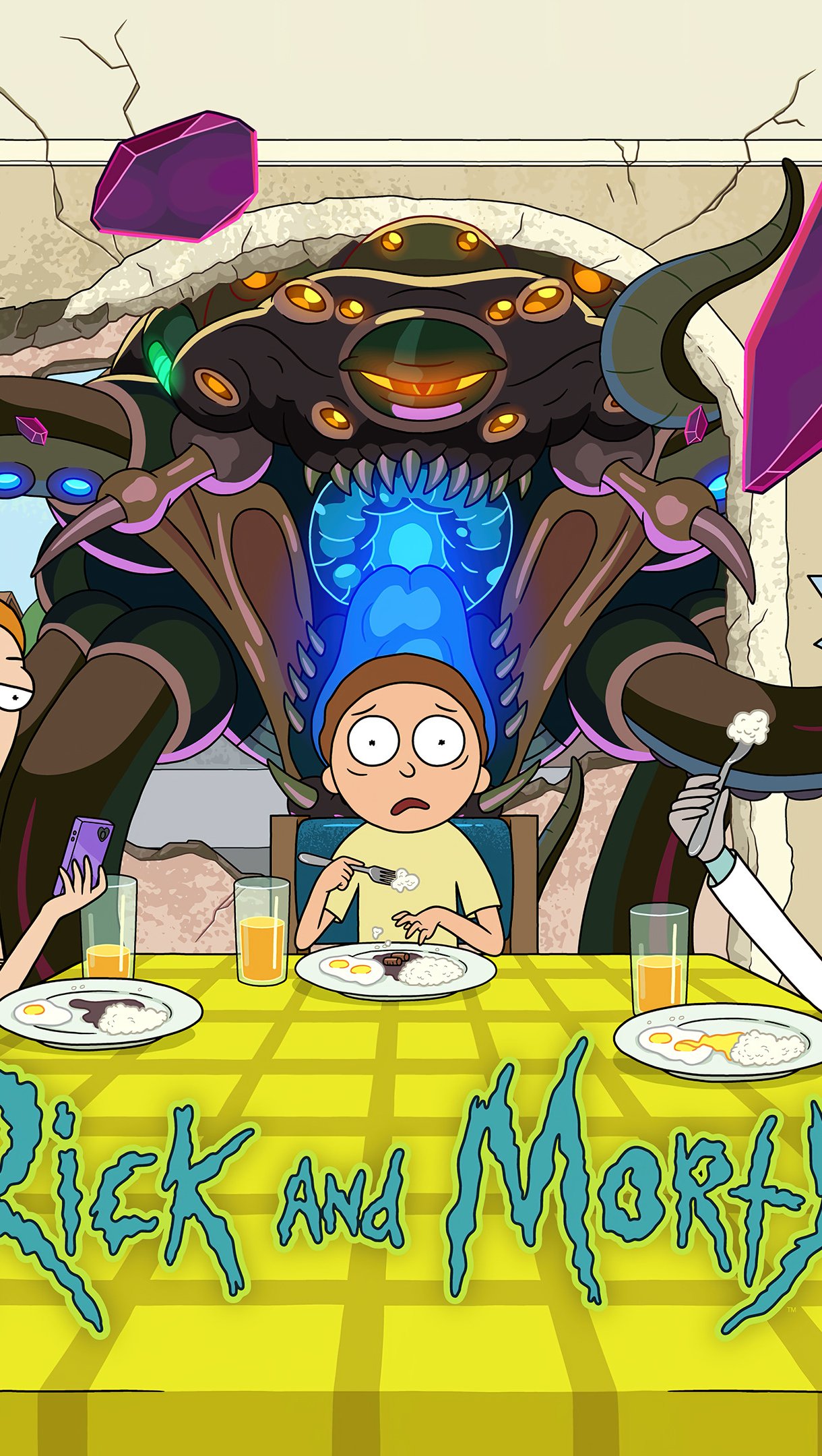 Wallpaper Rick and Morty Family Vertical