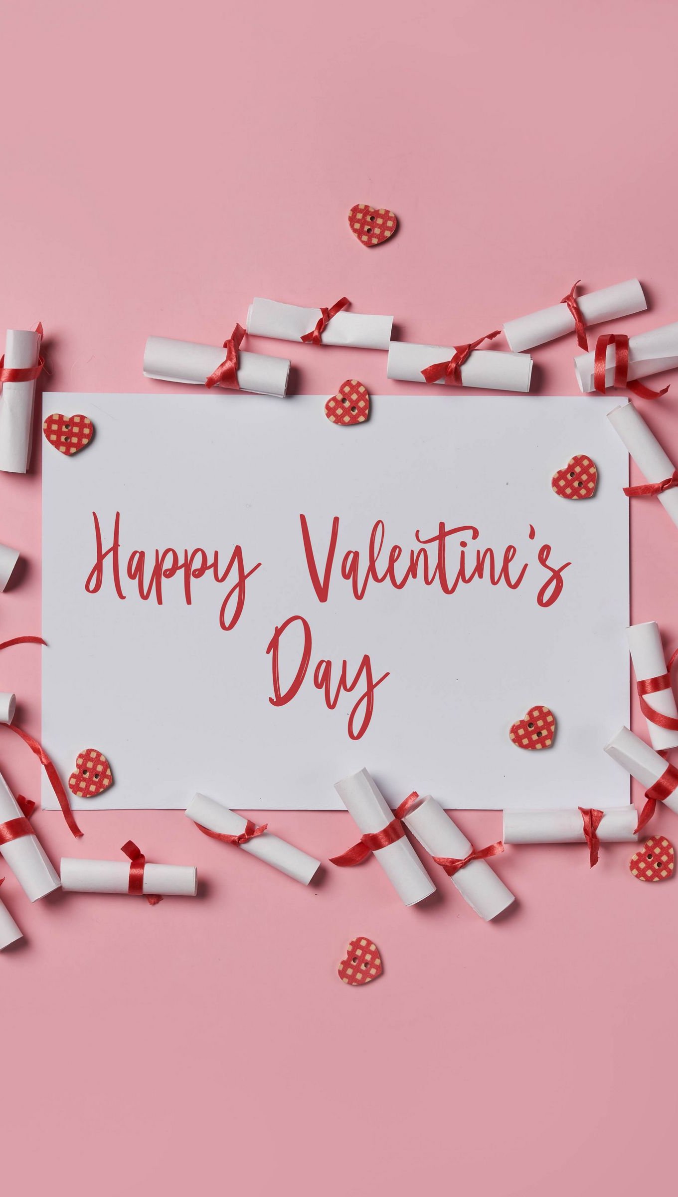 Valentine Hearts and Happy Valentines Day Text. Valentines Day Wallpaper  Stock Illustration - Illustration of background, lettering: 135373819