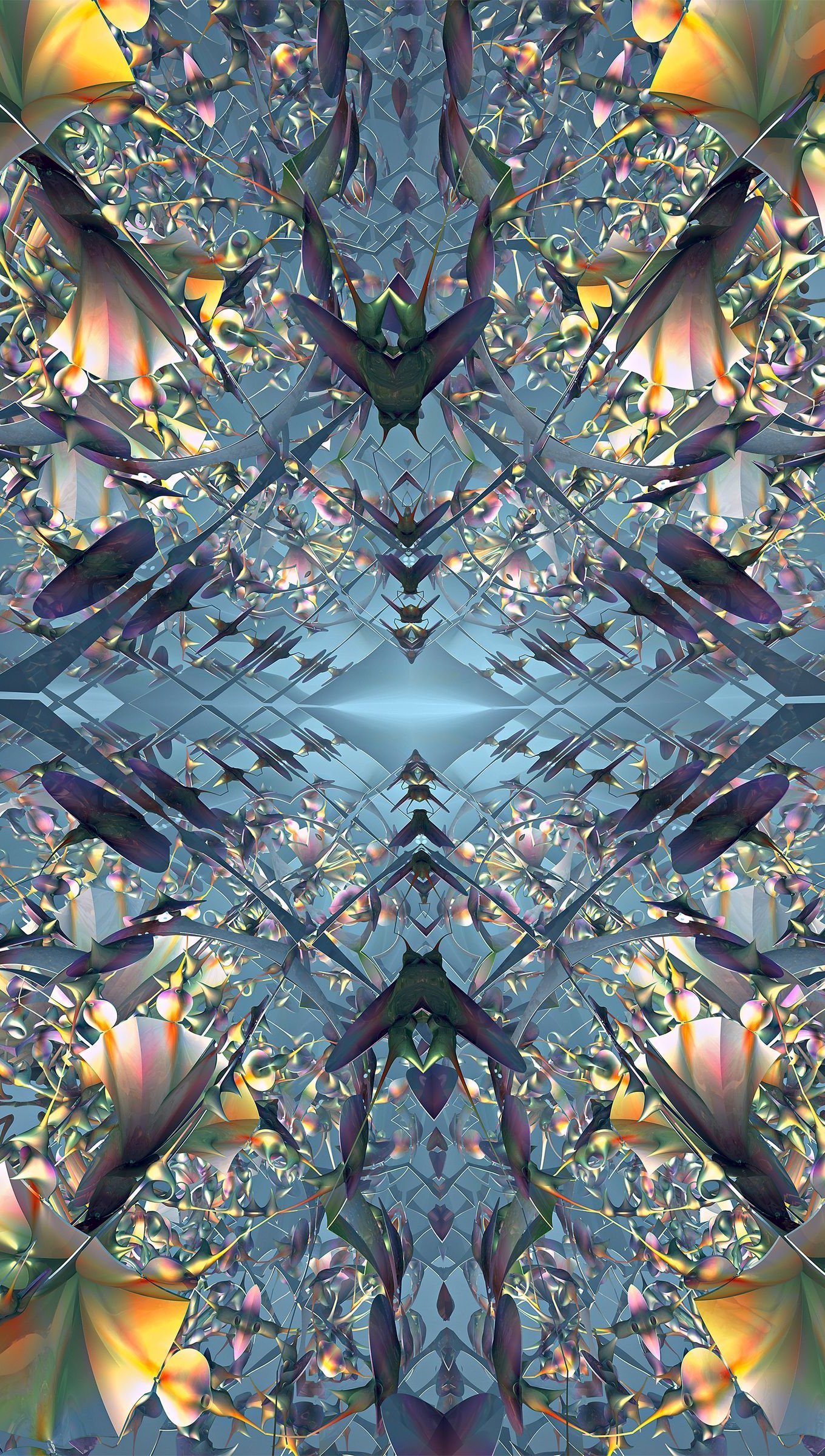 Wallpaper Fragments of mirror Digital Art Vertical