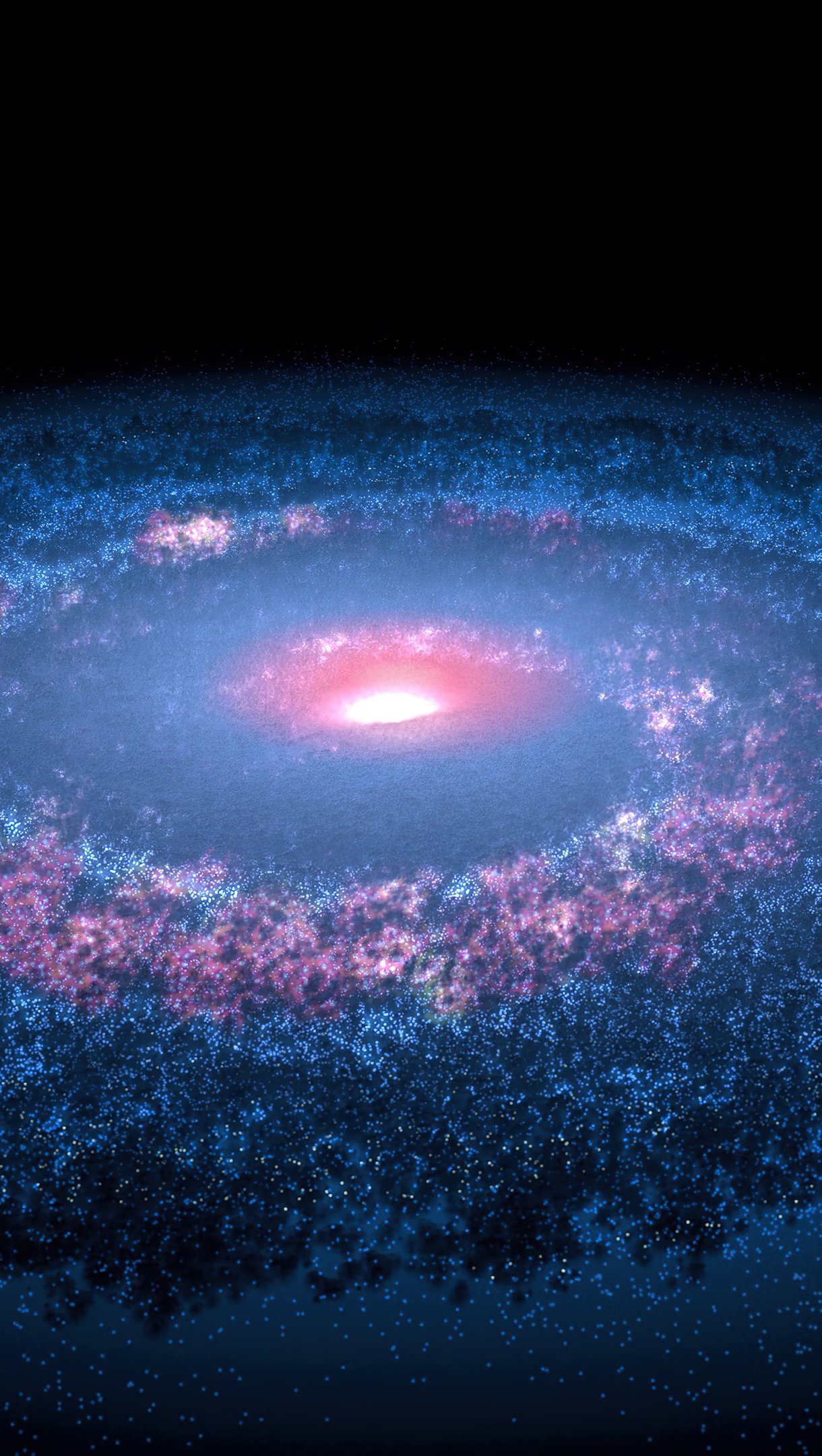 Wallpaper Galaxy in spiral in space Vertical