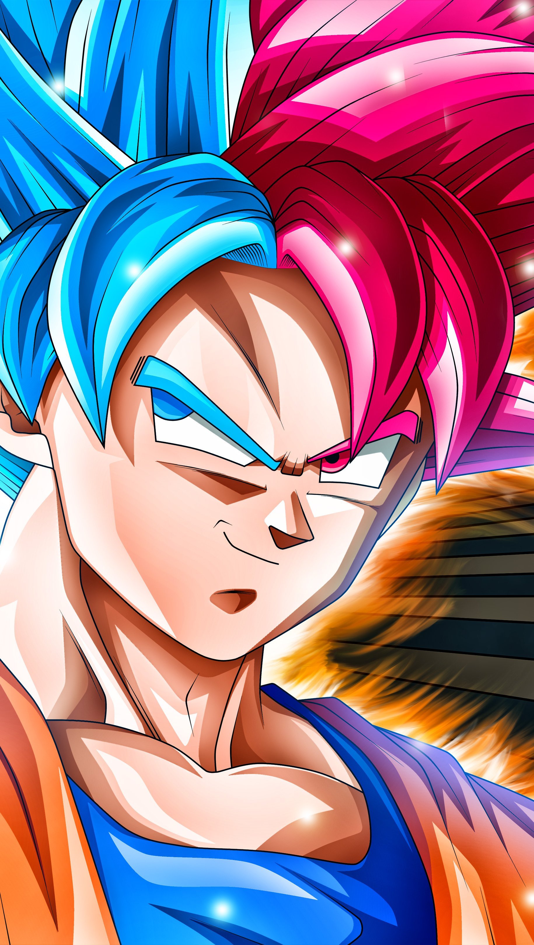 Fondos de pantalla Anime Goku Super Saiyan Blue and Black Goku SSR Dragon Ball Super Vertical