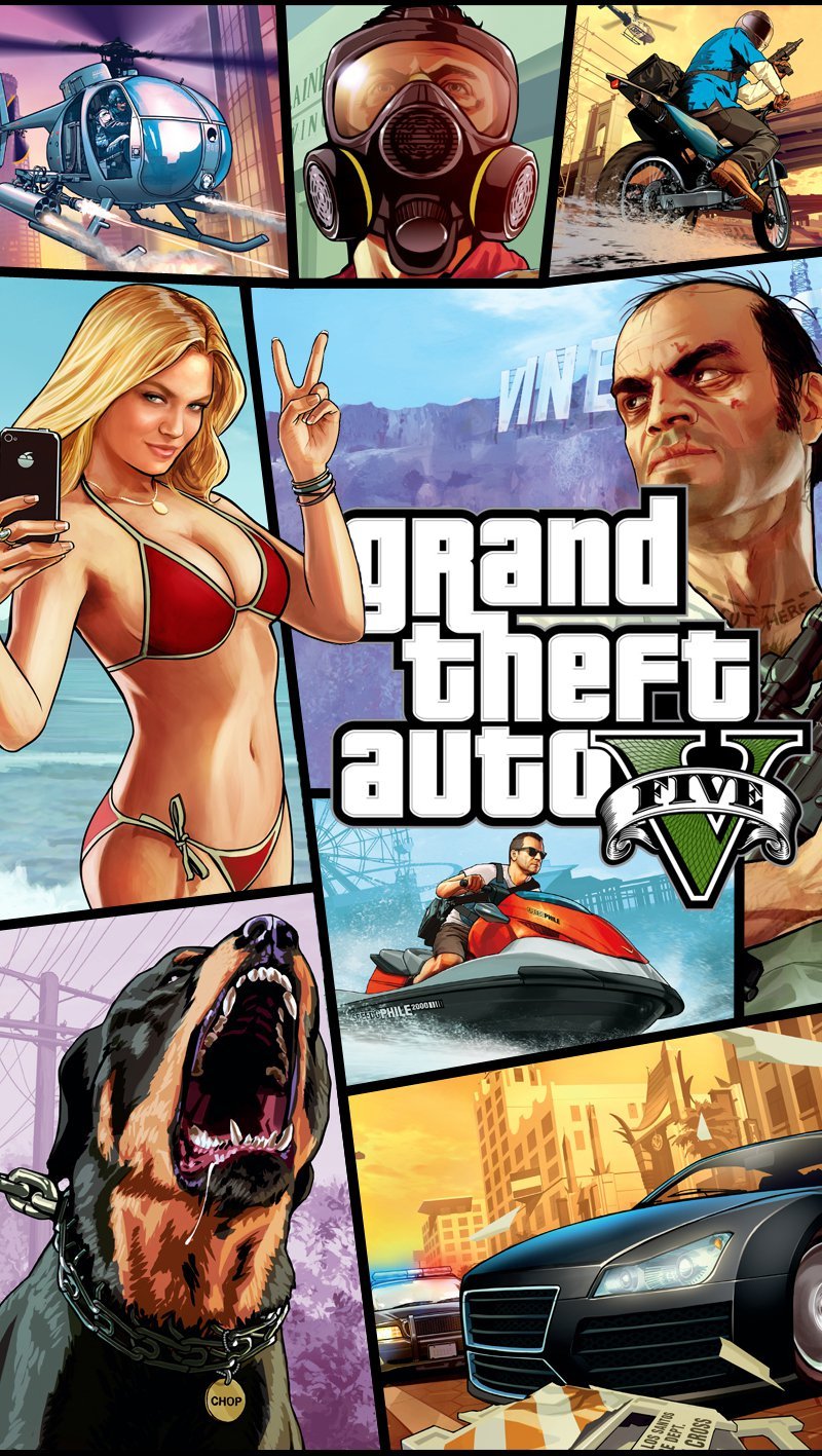Wallpaper Grand Theft Auto V (GTA 5) Poster Vertical