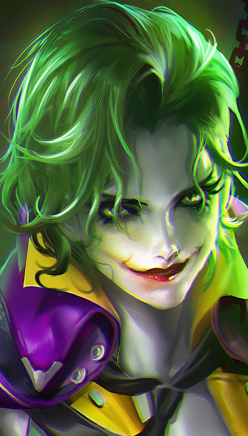 Wallpaper Joker Girl Artwork Vertical.