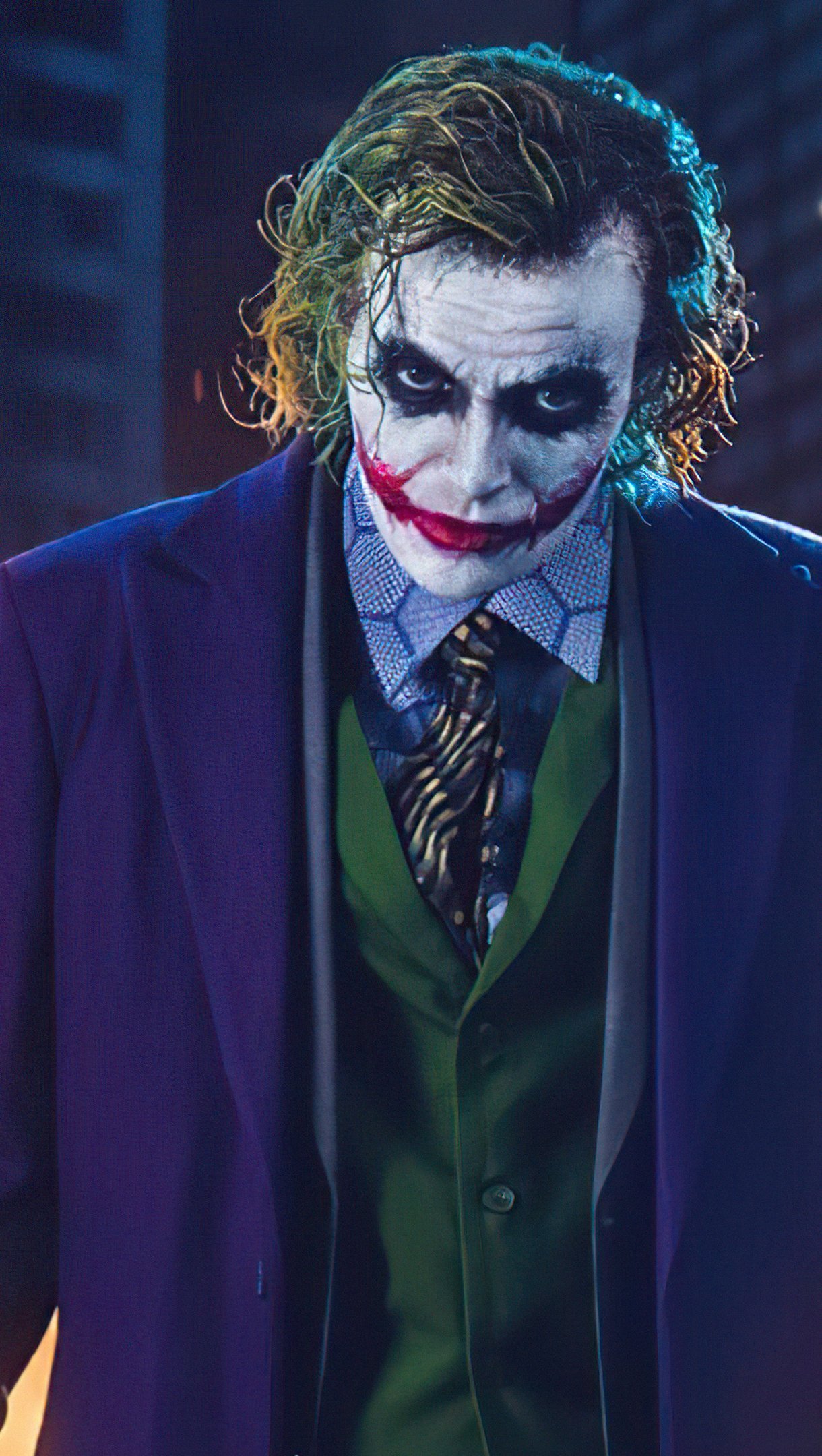 Wallpaper Heath Ledger as Joker Fanart Vertical