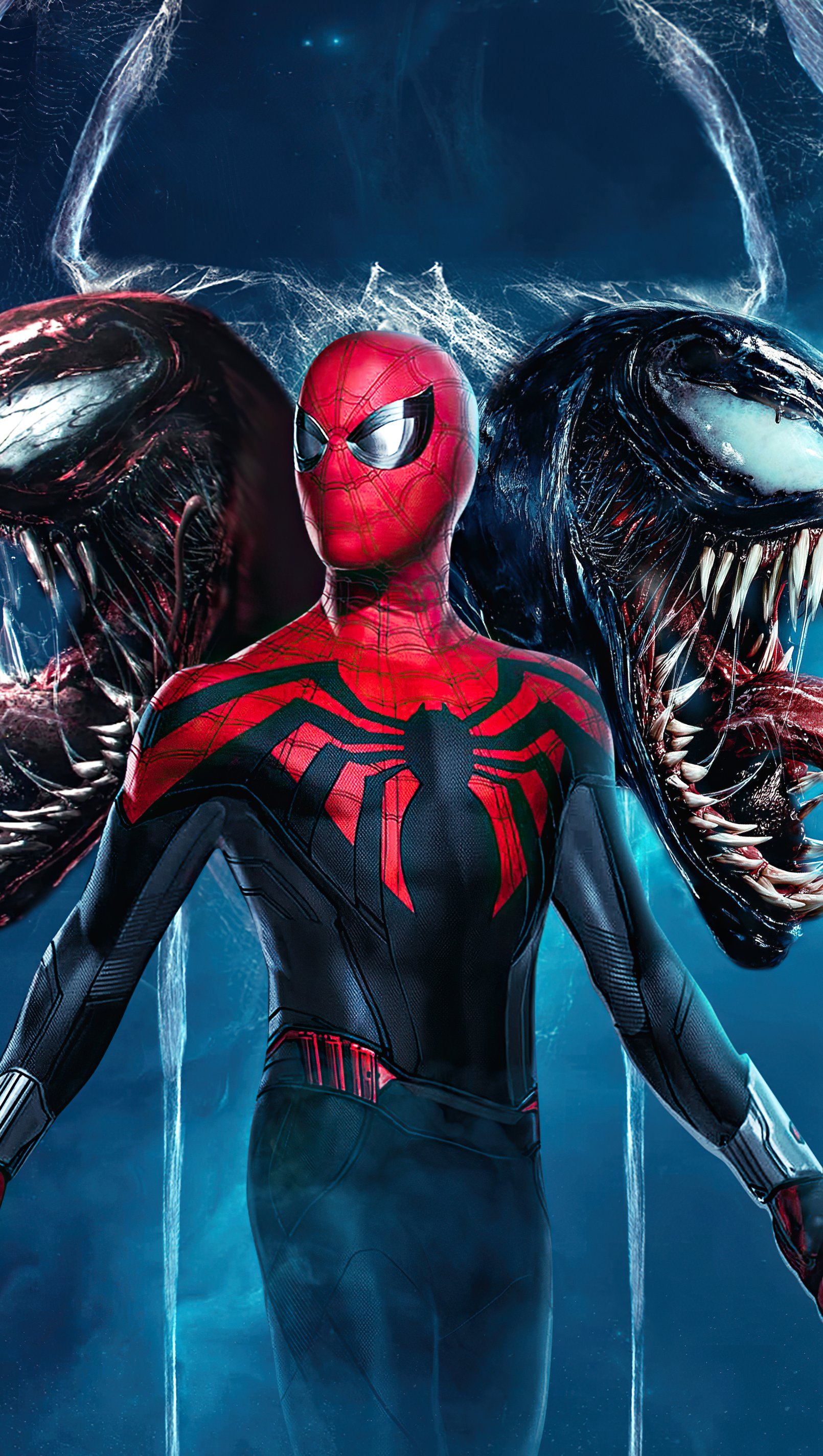 Fondos de pantalla Hombre araña con Venom y Carnage Vertical