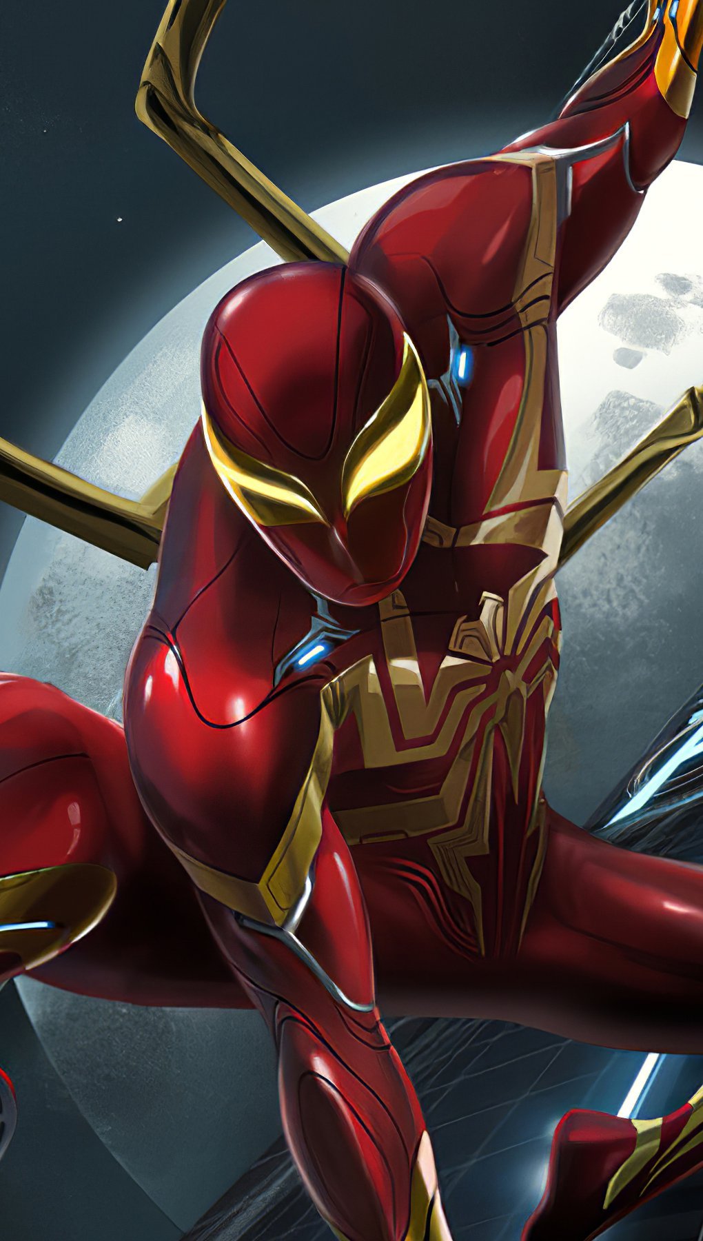 Wallpaper Red Spider Iron Suit Vertical
