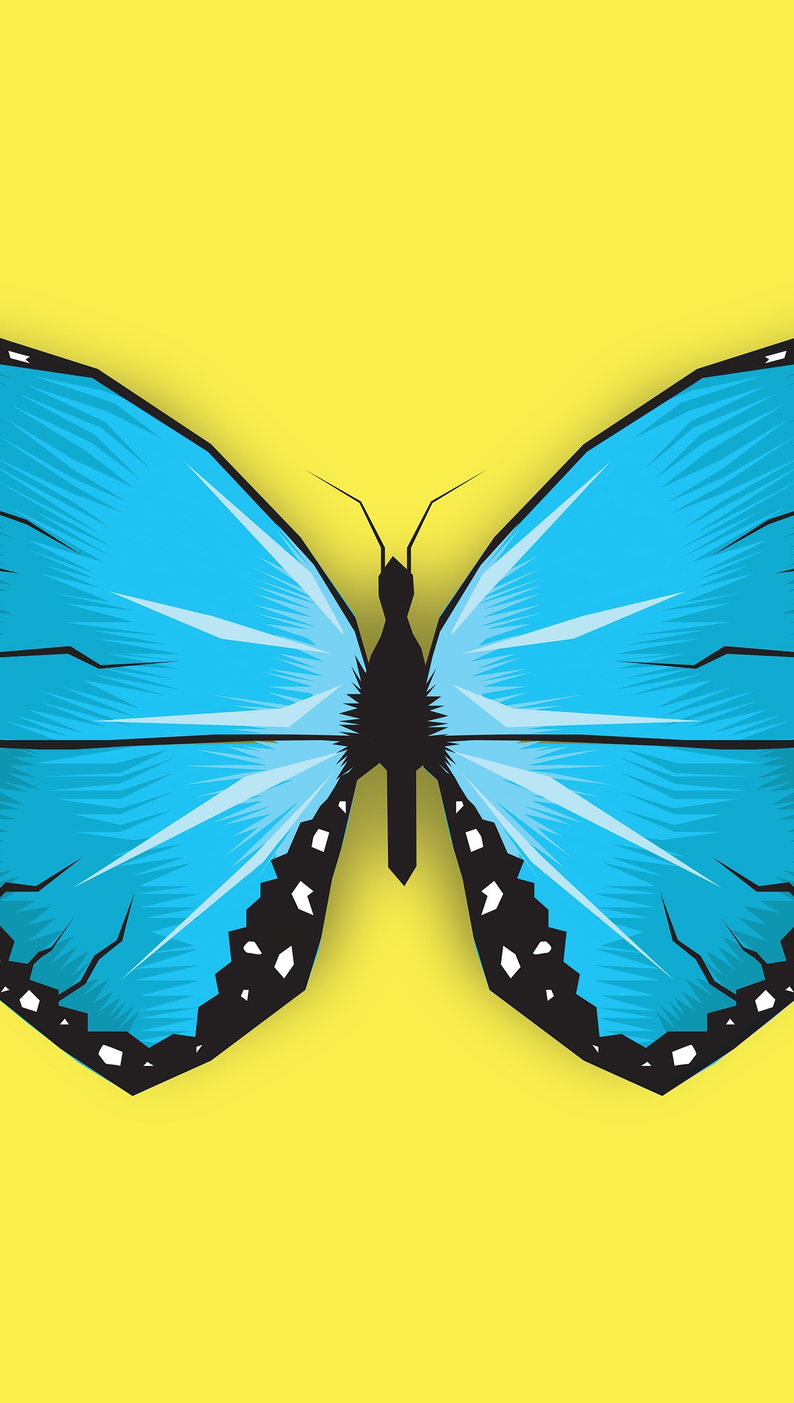 Fondos de pantalla Ilustración de mariposa azul Vertical