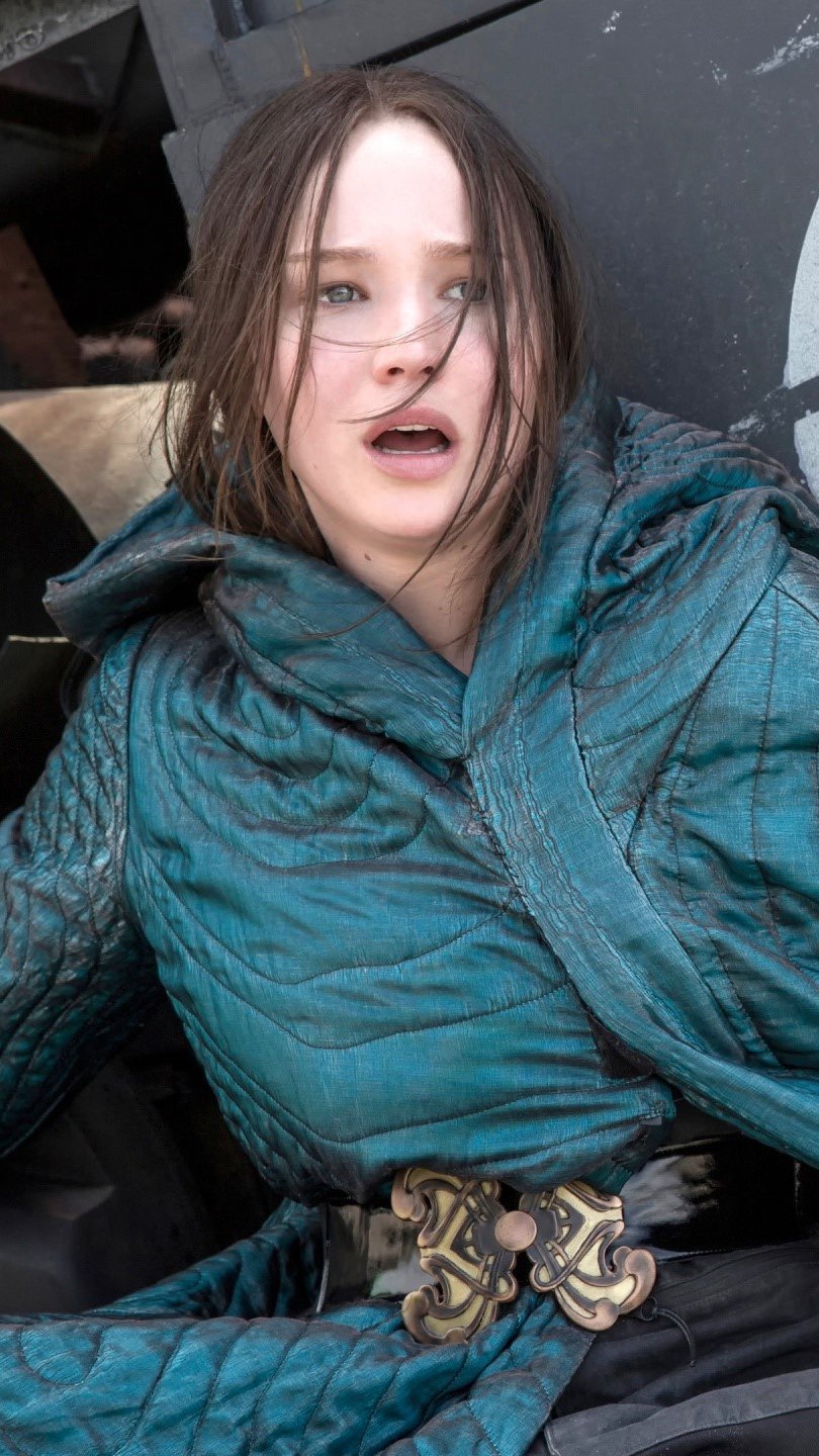 Fondos de pantalla Katniss escondiéndose en Sinsajo Vertical