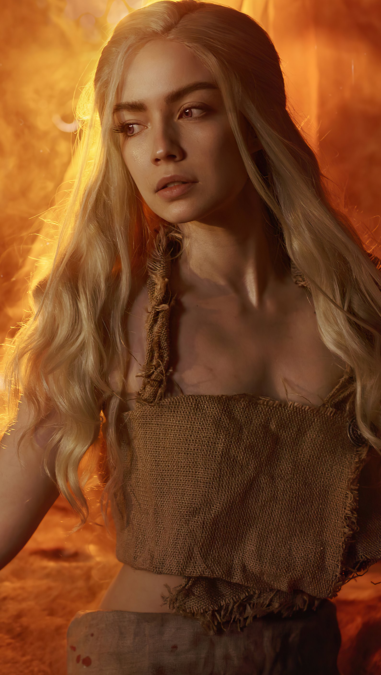 Wallpaper Khalessi Game of Thrones Cosplay Vertical