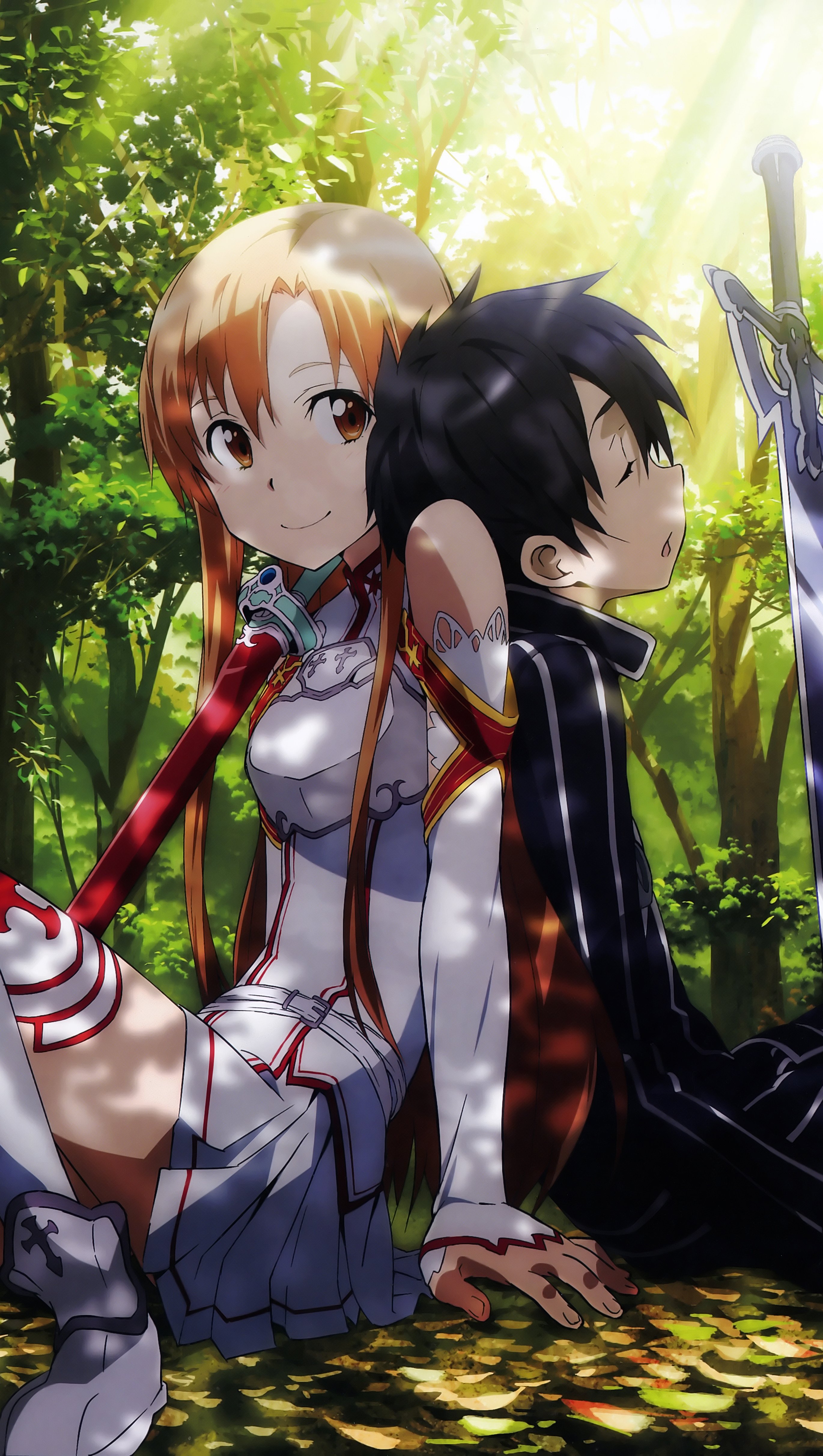 Fondos de pantalla Anime Kirito and Asuna Vertical