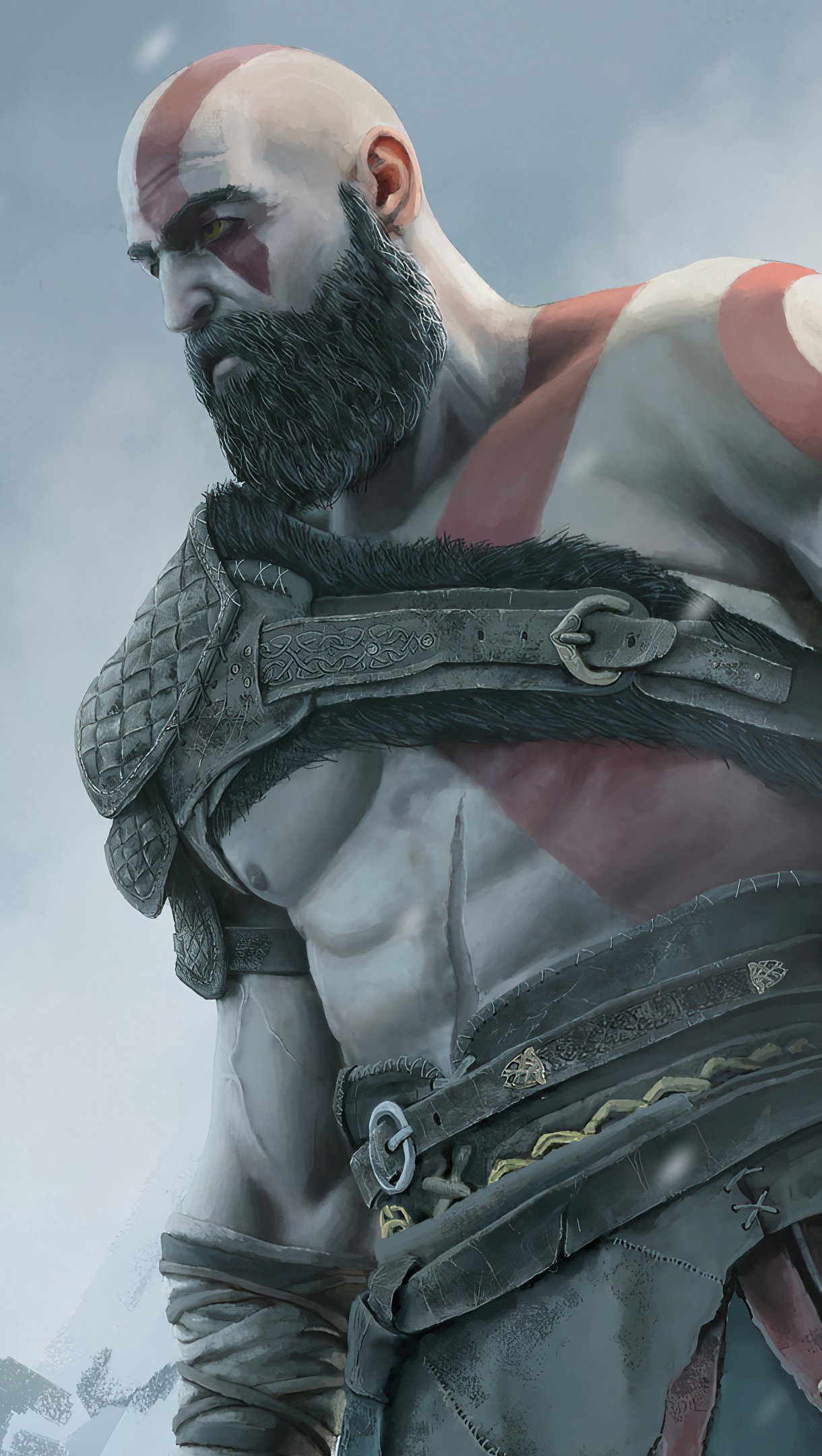 Wallpaper Kratos and Atreus from God of war Vertical