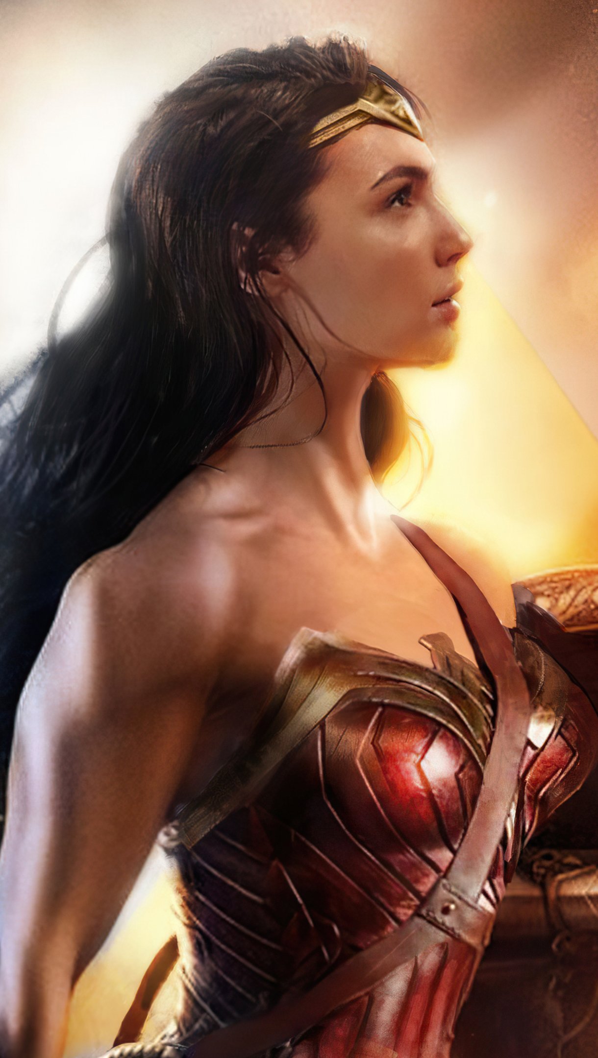 Wallpaper Wonder Woman Ready for anything Vertical