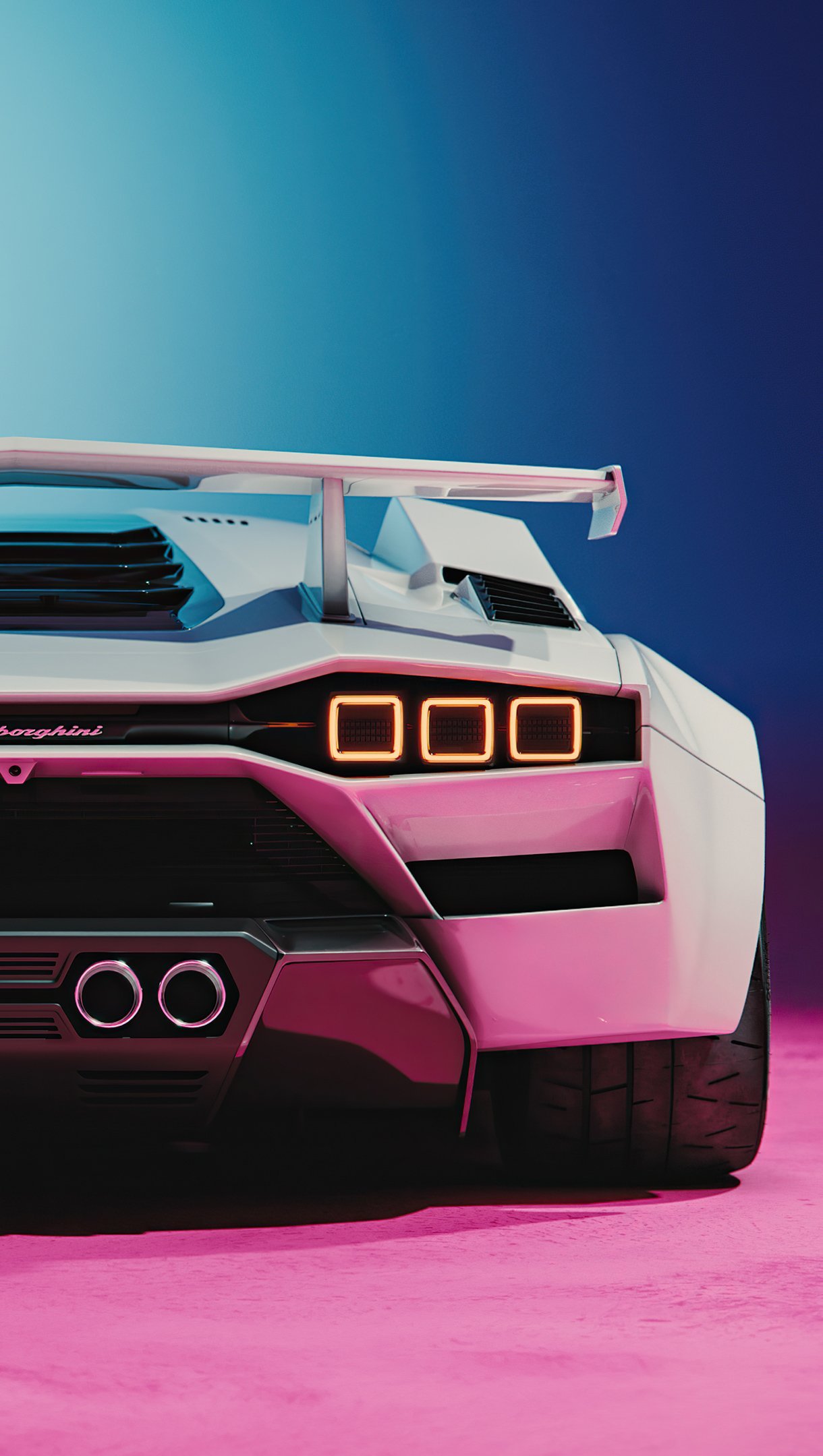 Fondos de pantalla Lamborghini Countach concept de atrás Vertical