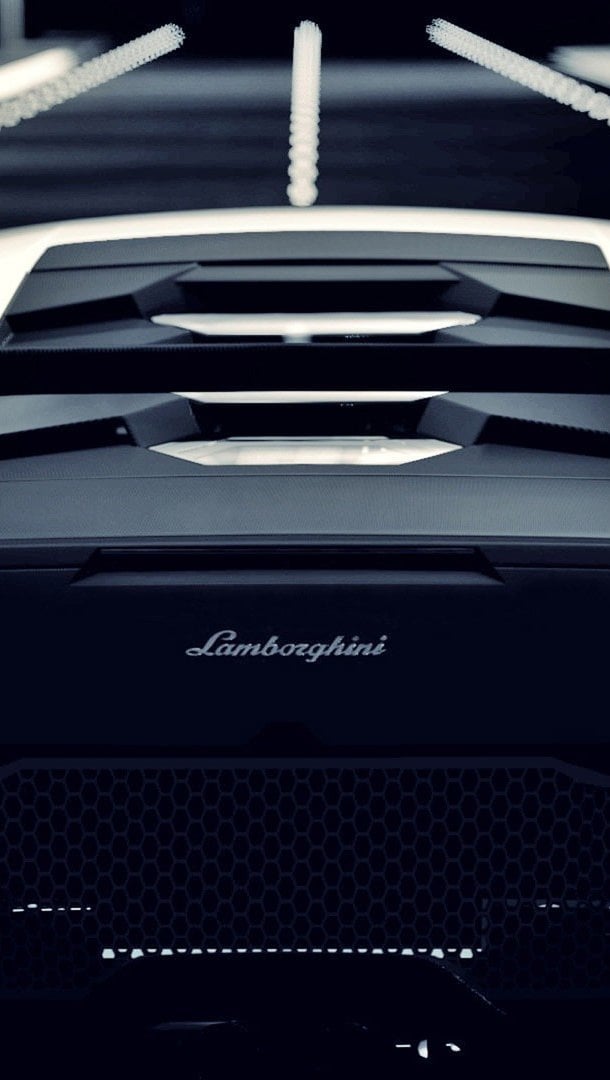 Wallpaper Lamborghini Murcielago Black and White Vertical