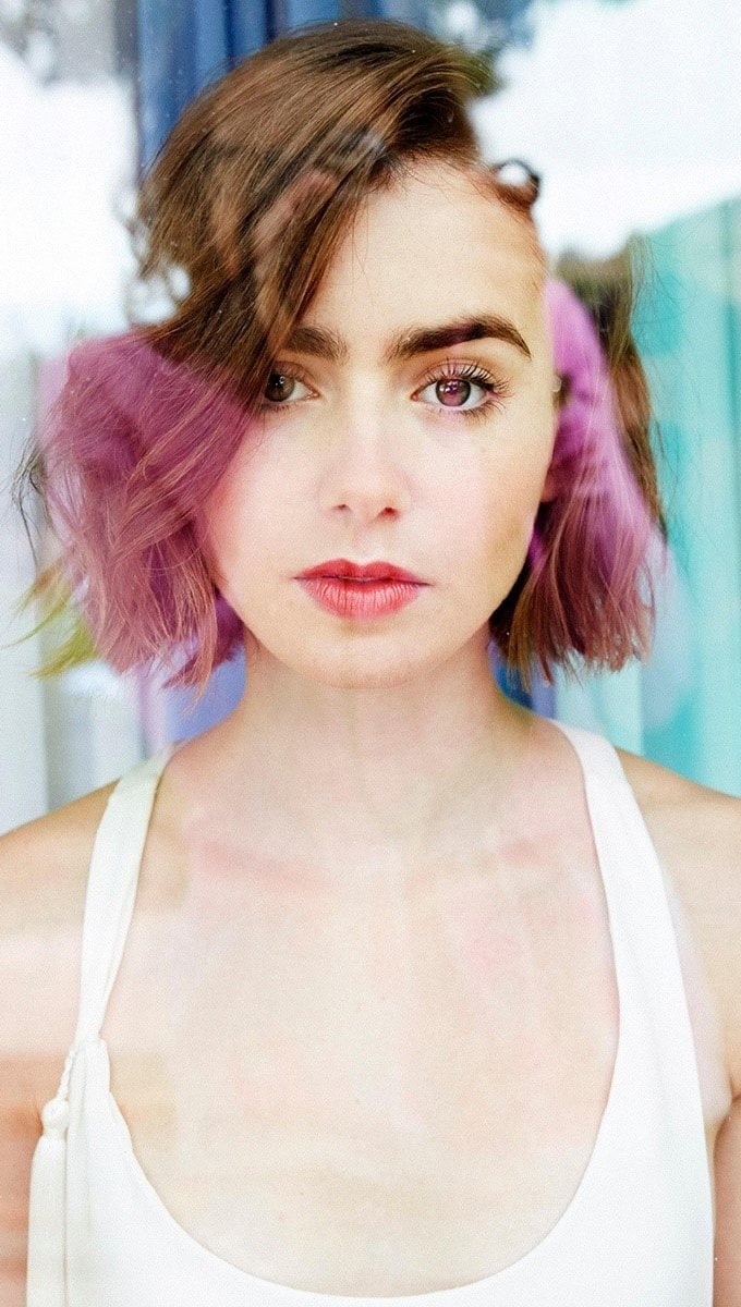 Wallpaper Lily Collins Vertical