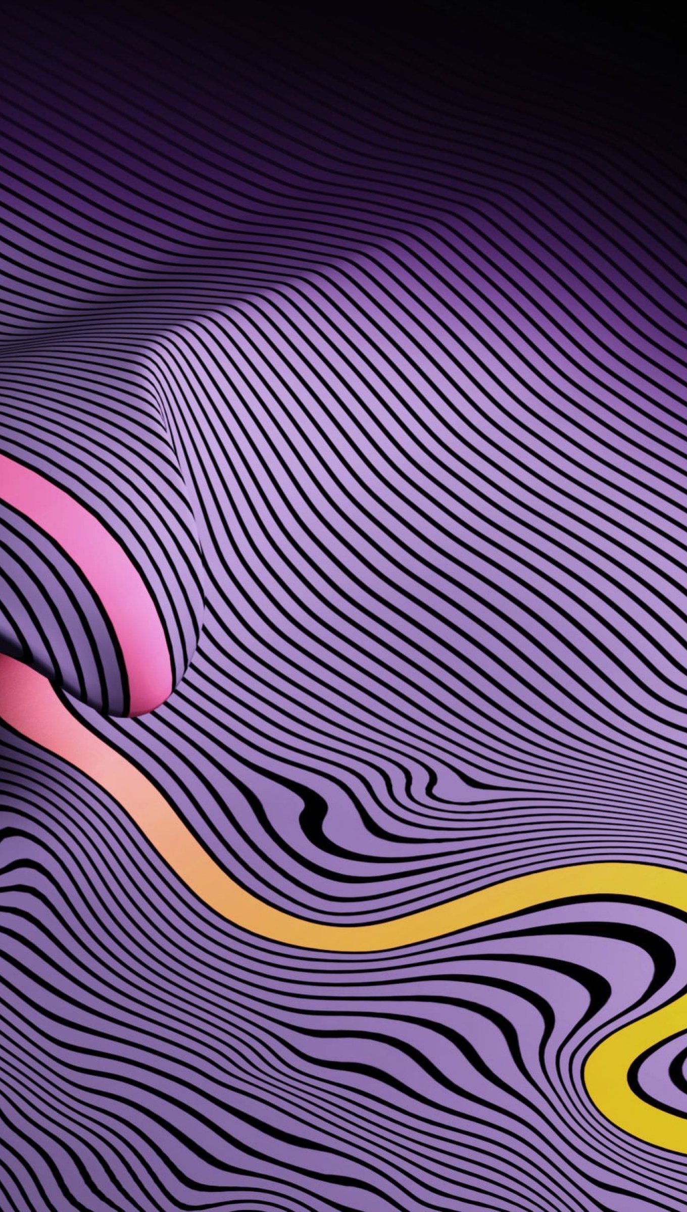 Wallpaper Wavy lines abstract Vertical
