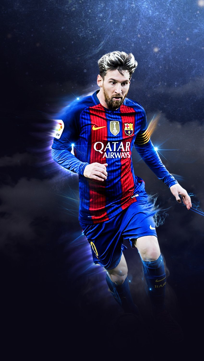 Wallpaper Lionel Messi Barcelona Vertical