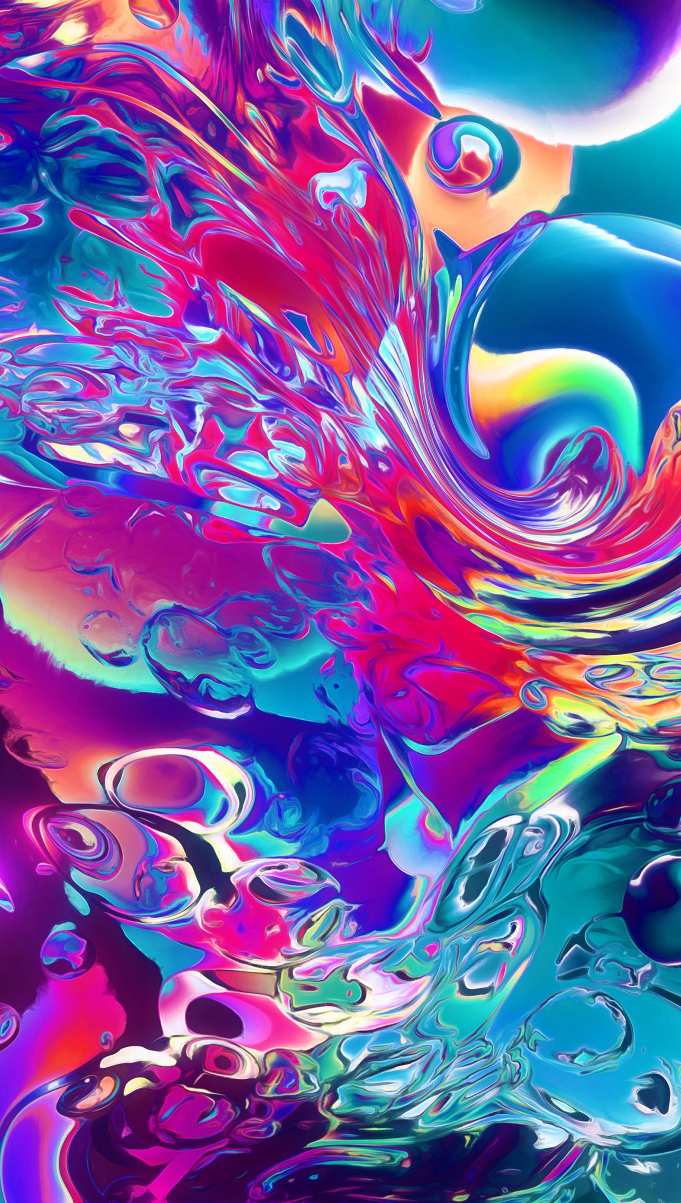 Wallpaper Liquid of color abstract Vertical