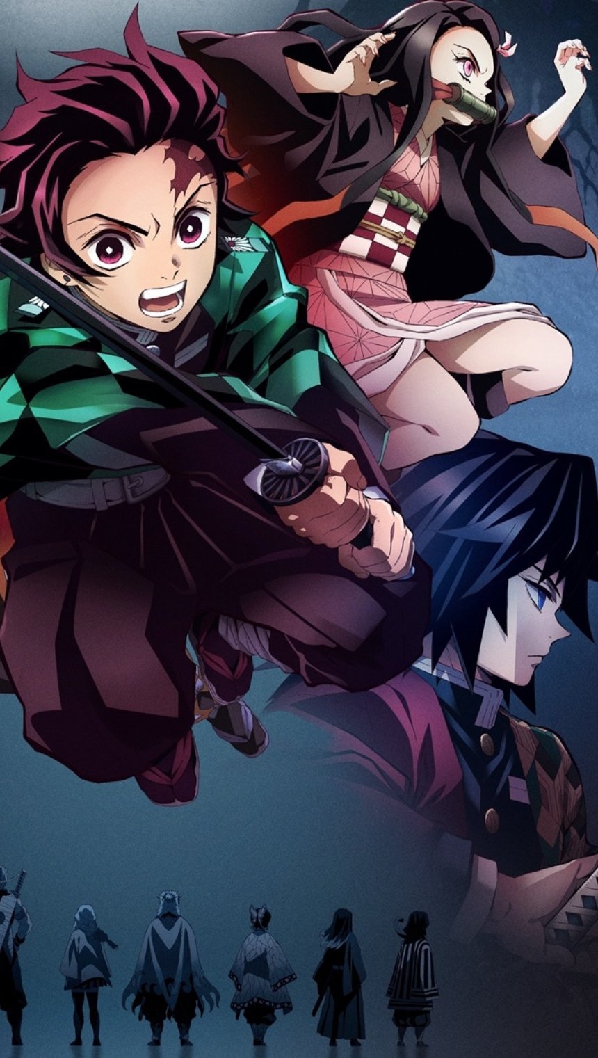 Anime Wallpaper The Characters from Demon Slayer: Kimetsu no Yaiba Vertical